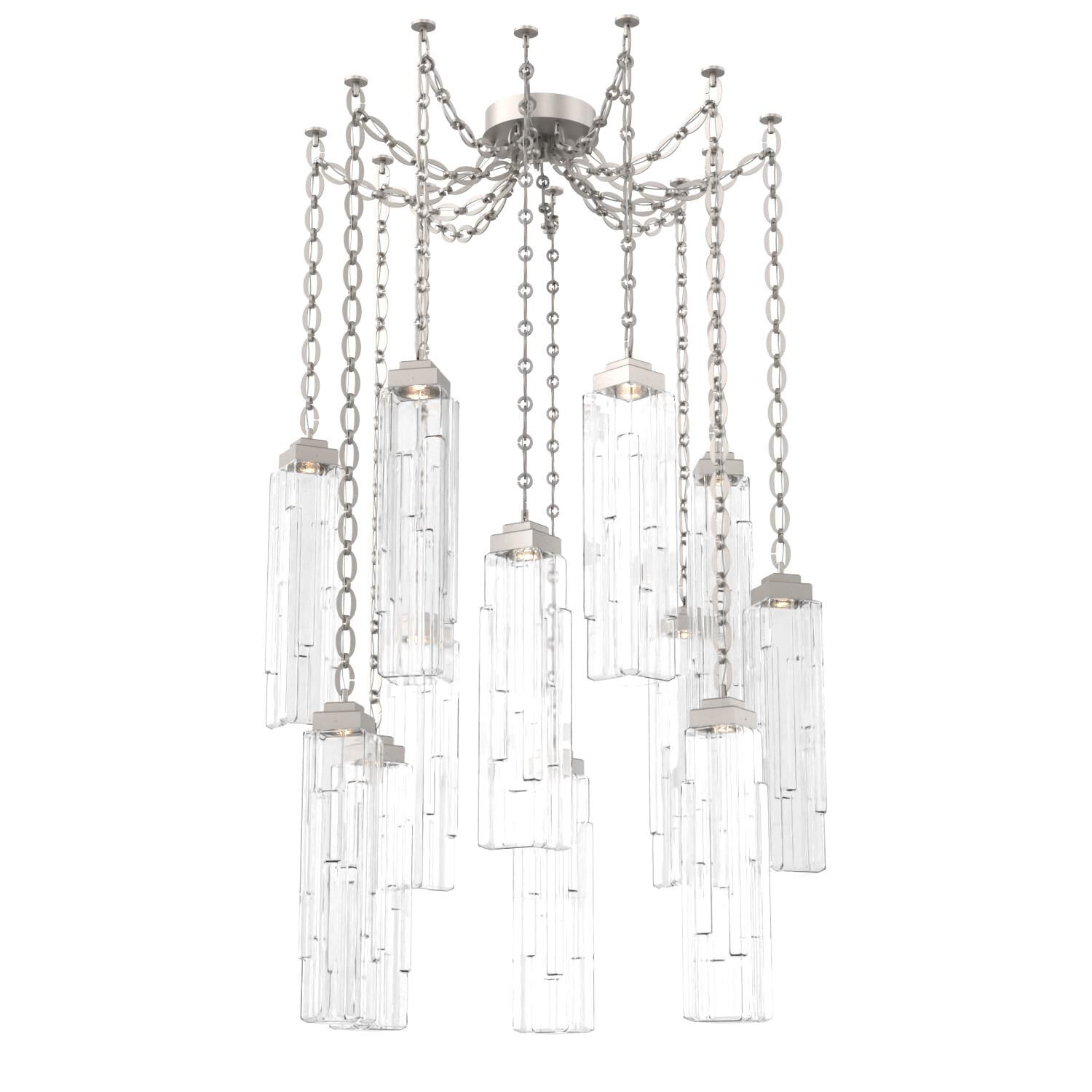 Shown in Beige Silver finish and Clear glass