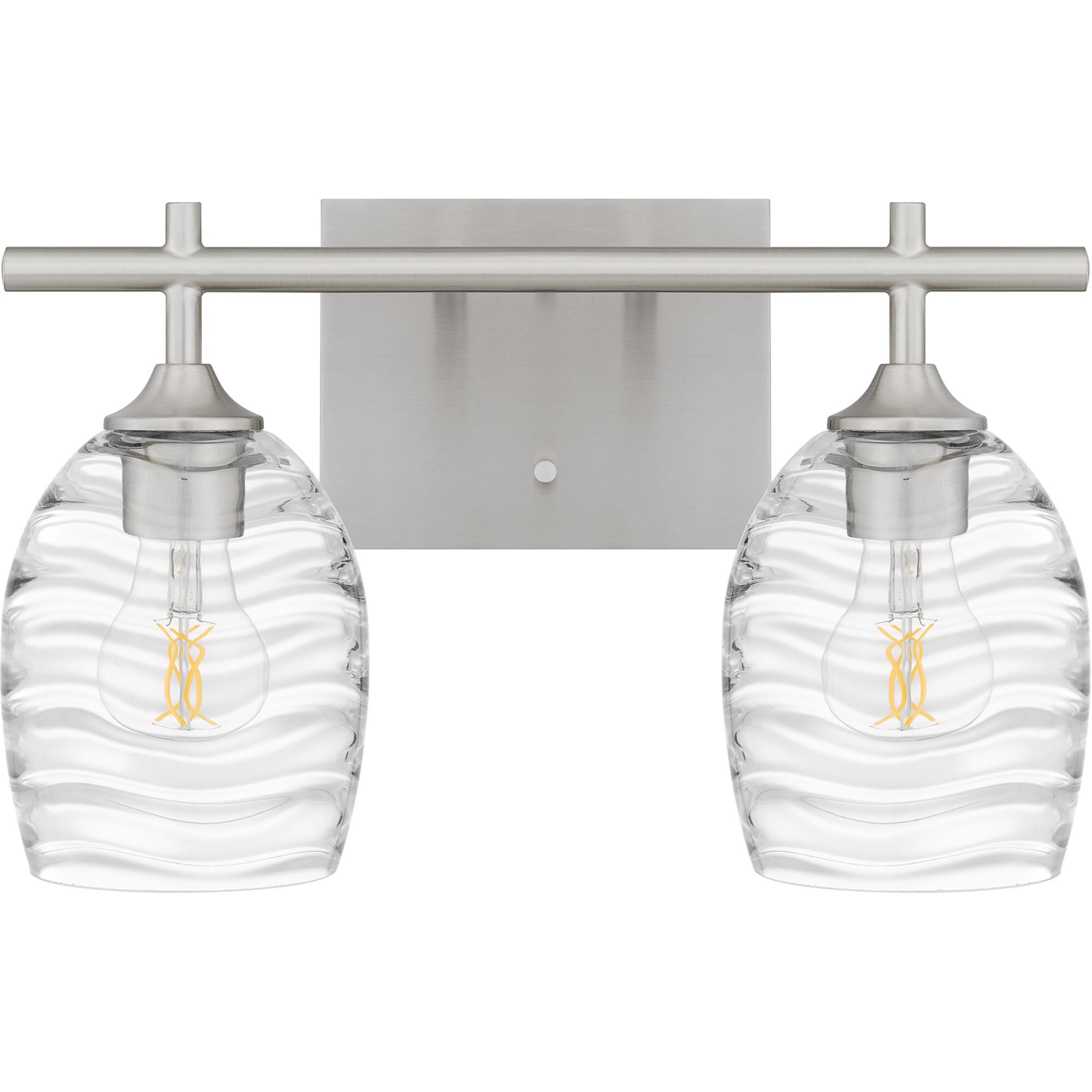 Shown in Brushed Nickel finish and Clear Optic Glass shade