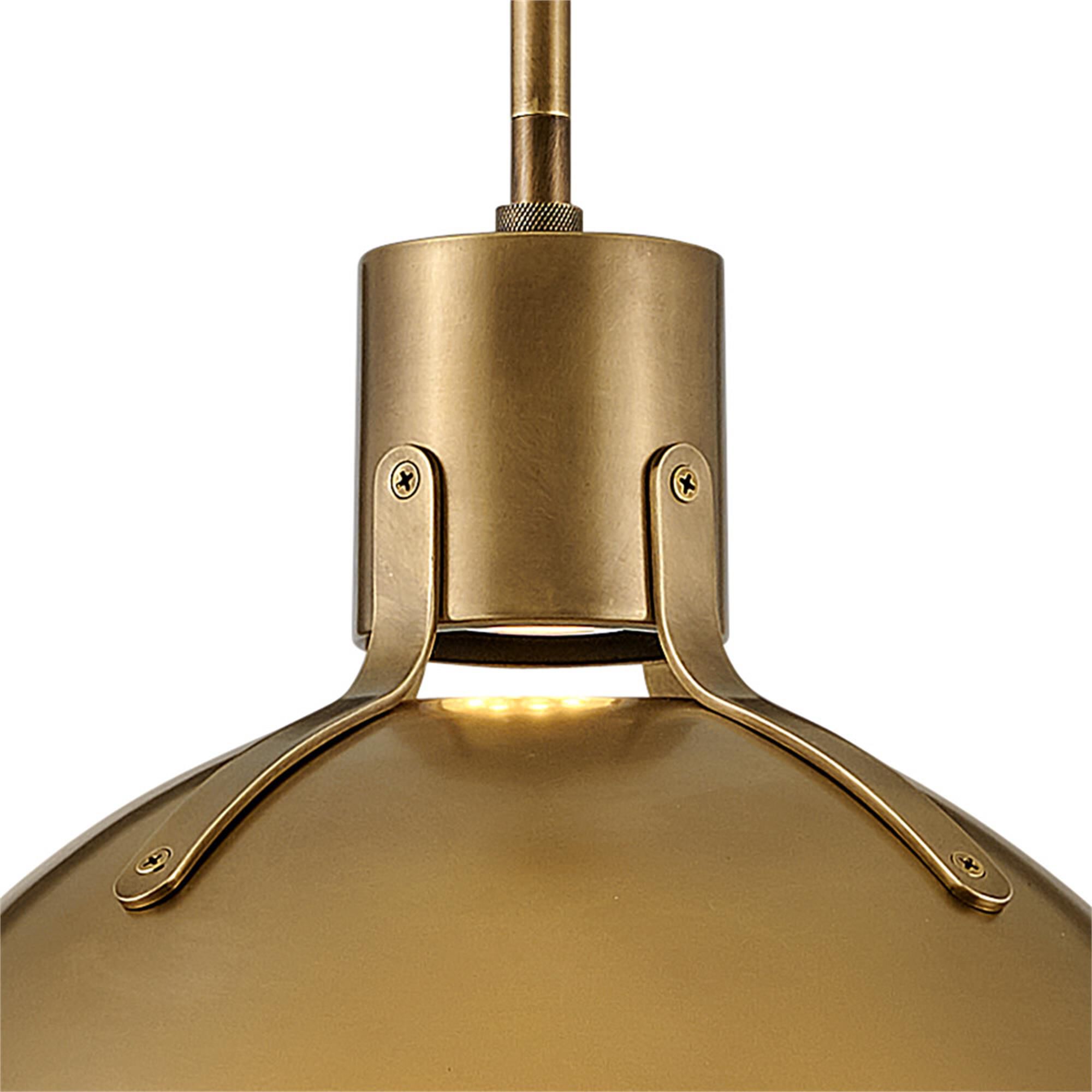 Shown in Heritage Brass finish and Textured Black accent