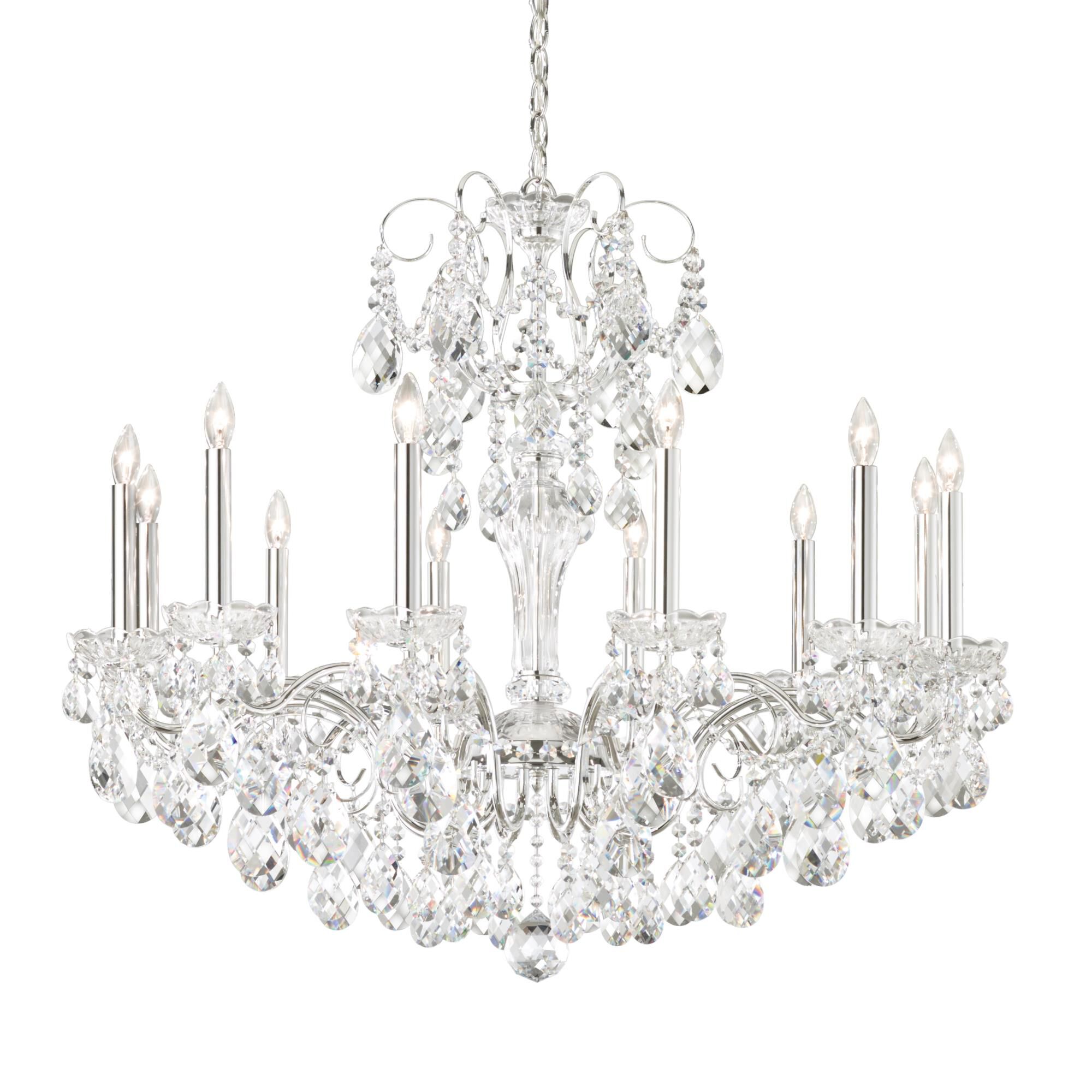 Shown in Polished Silver finish and Clear Heritage crystal