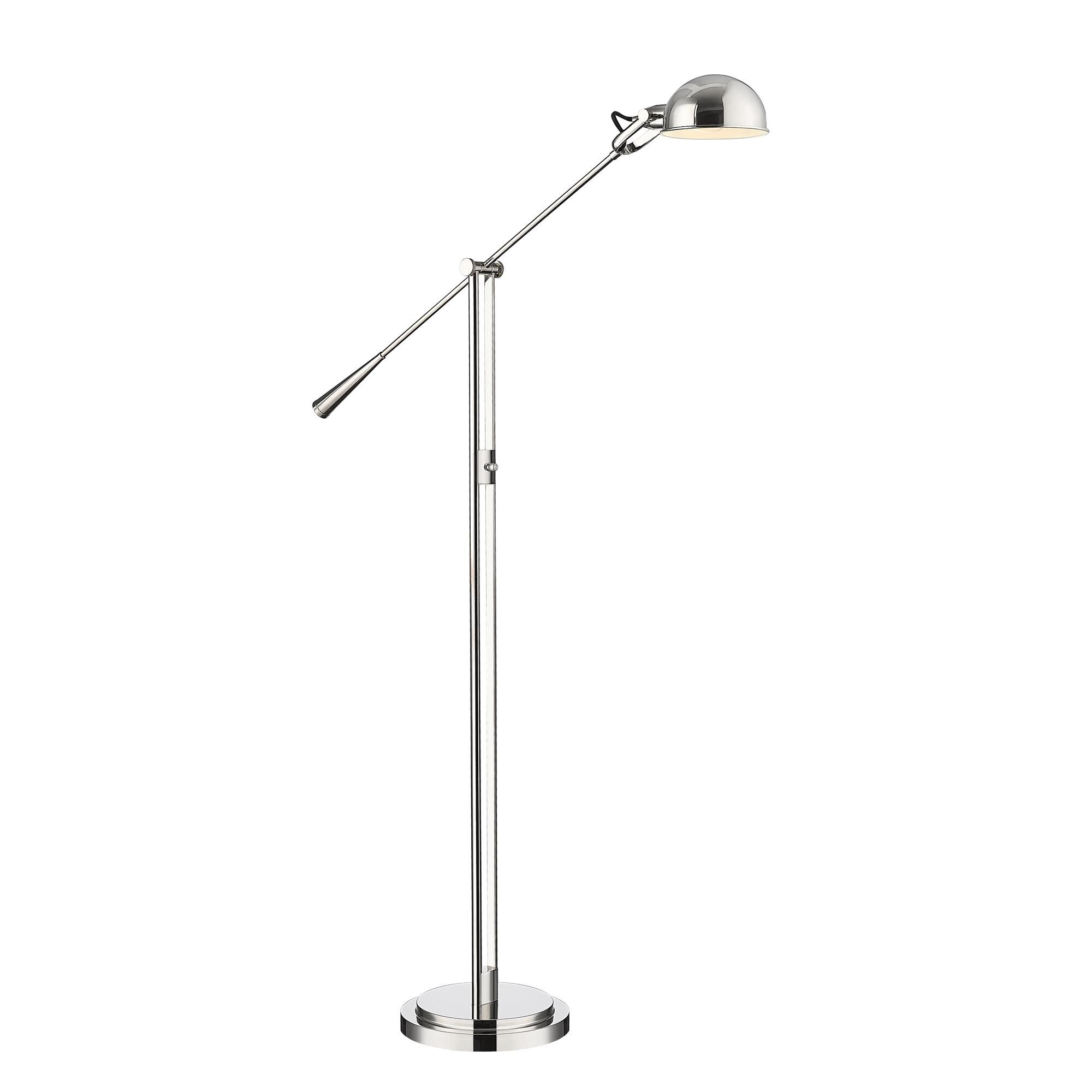 Shown in Polished Nickel finish and Polished Nickel glass and Polished Nickel shade