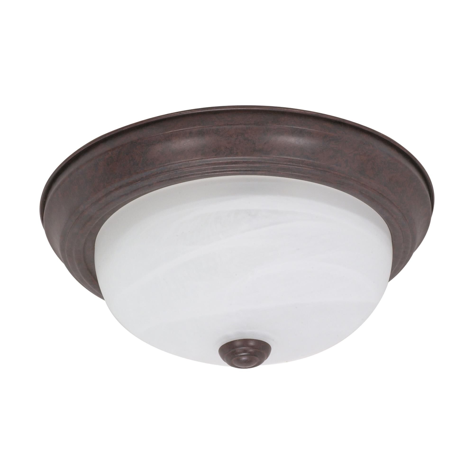 Alabaster Ball 11 Inch 2 Light Flush Mount by Nuvo Lighting