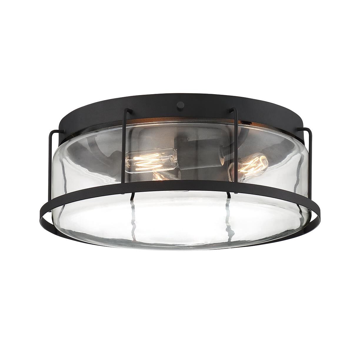 Shown in Earth Black finish and Clear Glass shade