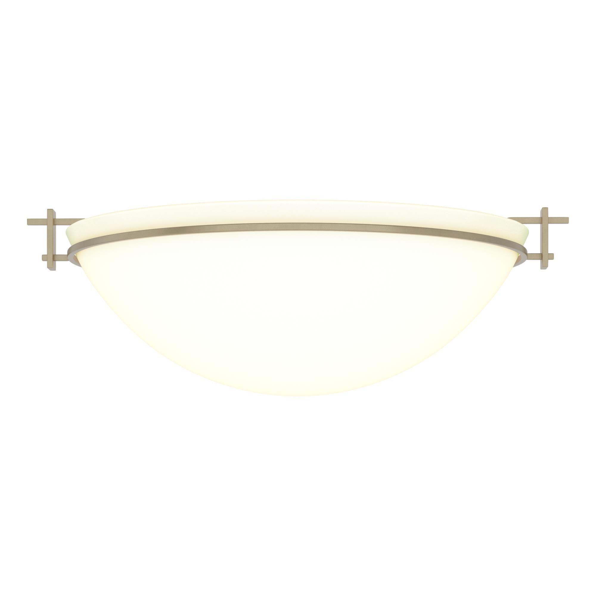 Shown in Soft Gold finish and Opal  glass