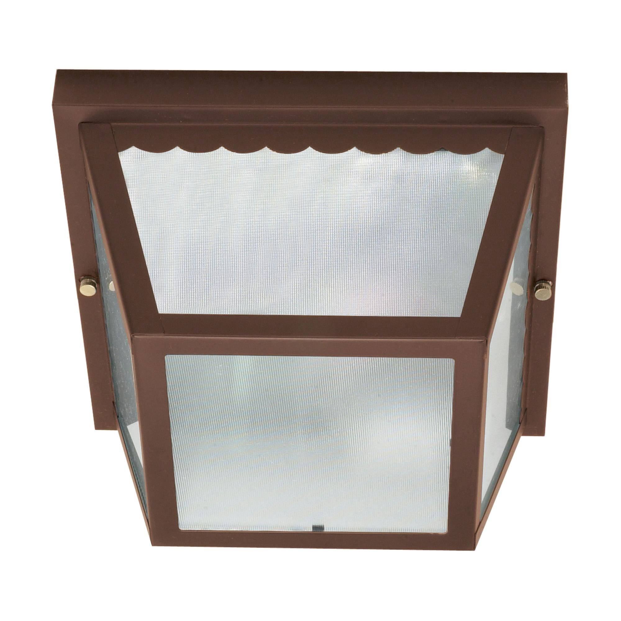 Shown in Old Bronze finish and Texture Frosted glass