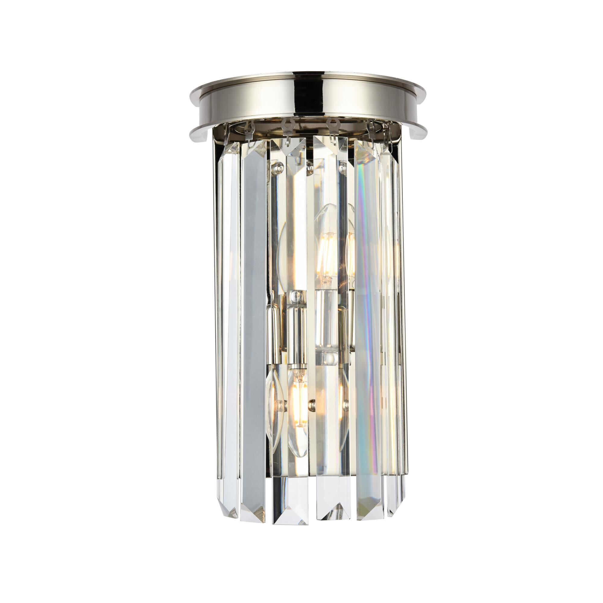 Shown in Polished Nickel finish and Royal Cut crystal and Clear accent