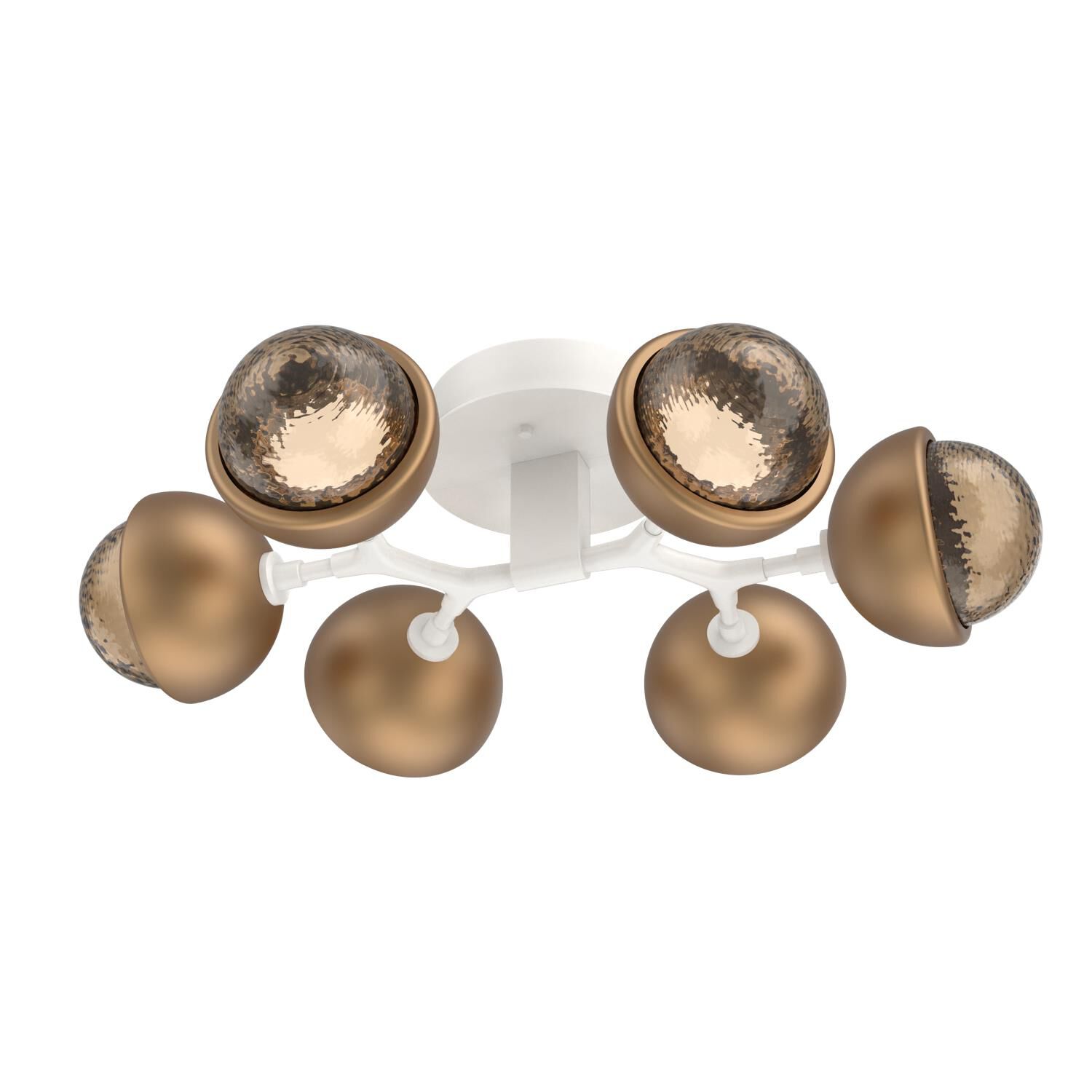 Shown in Salt White finish and Bronze glass and Novel Brass accent