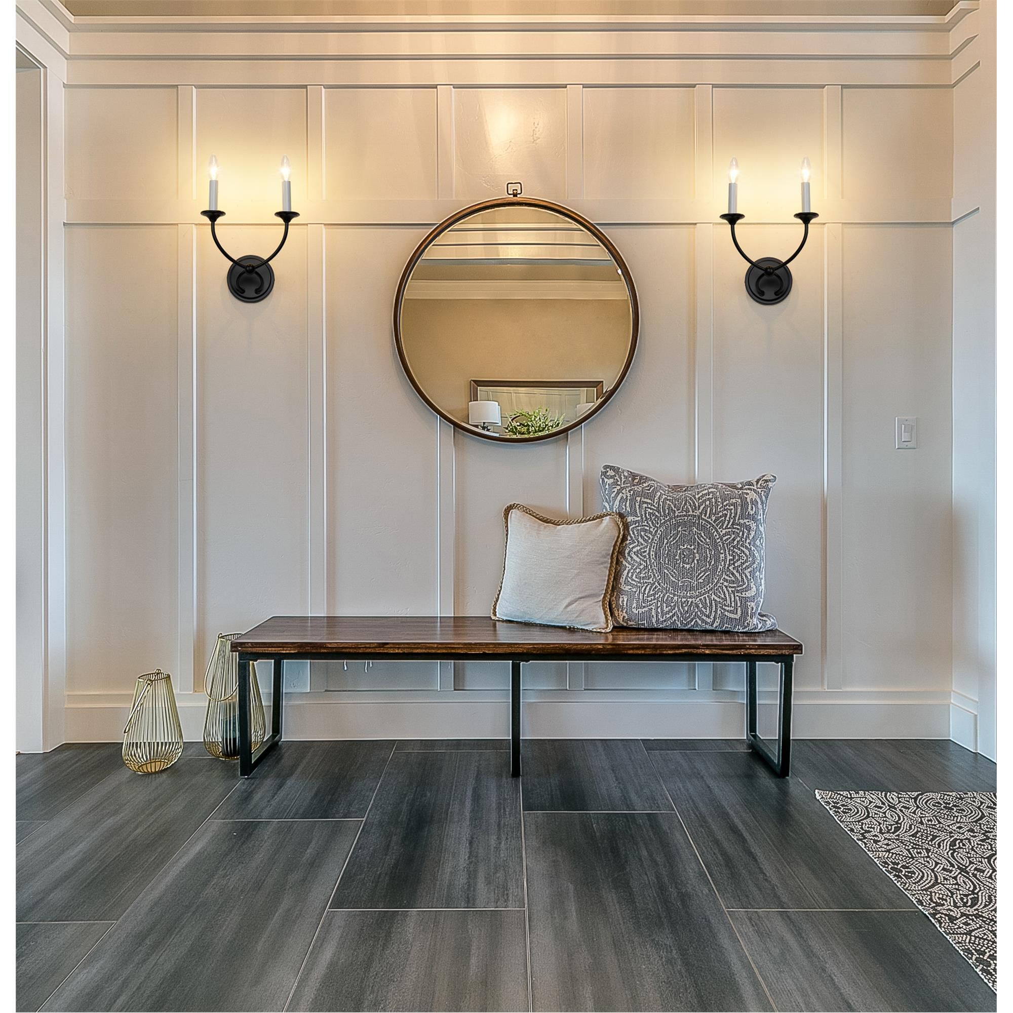 Shown in Matte Black finish and Steel shade