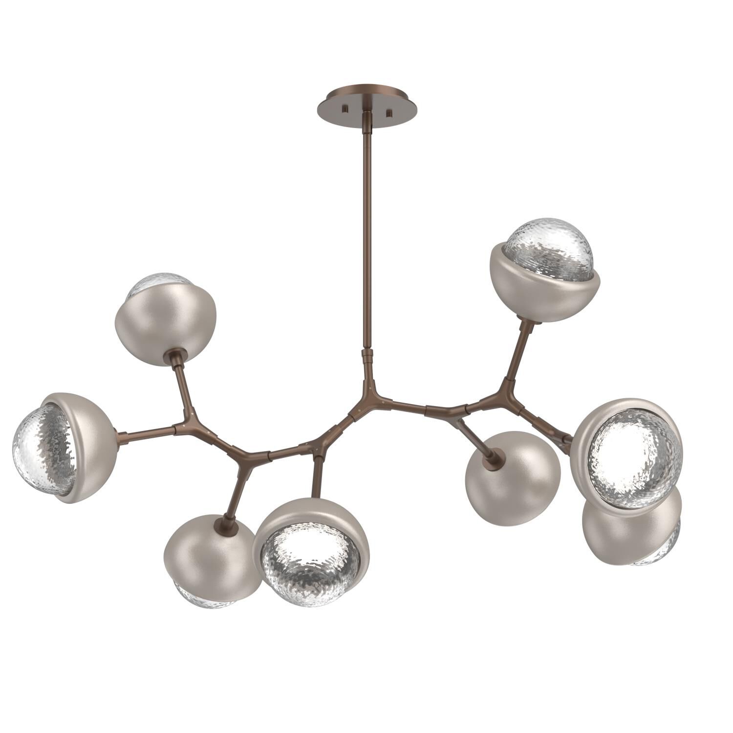 Levi Wilson Cabochon 38 Inch Linear Suspension Light by Hammerton Studio