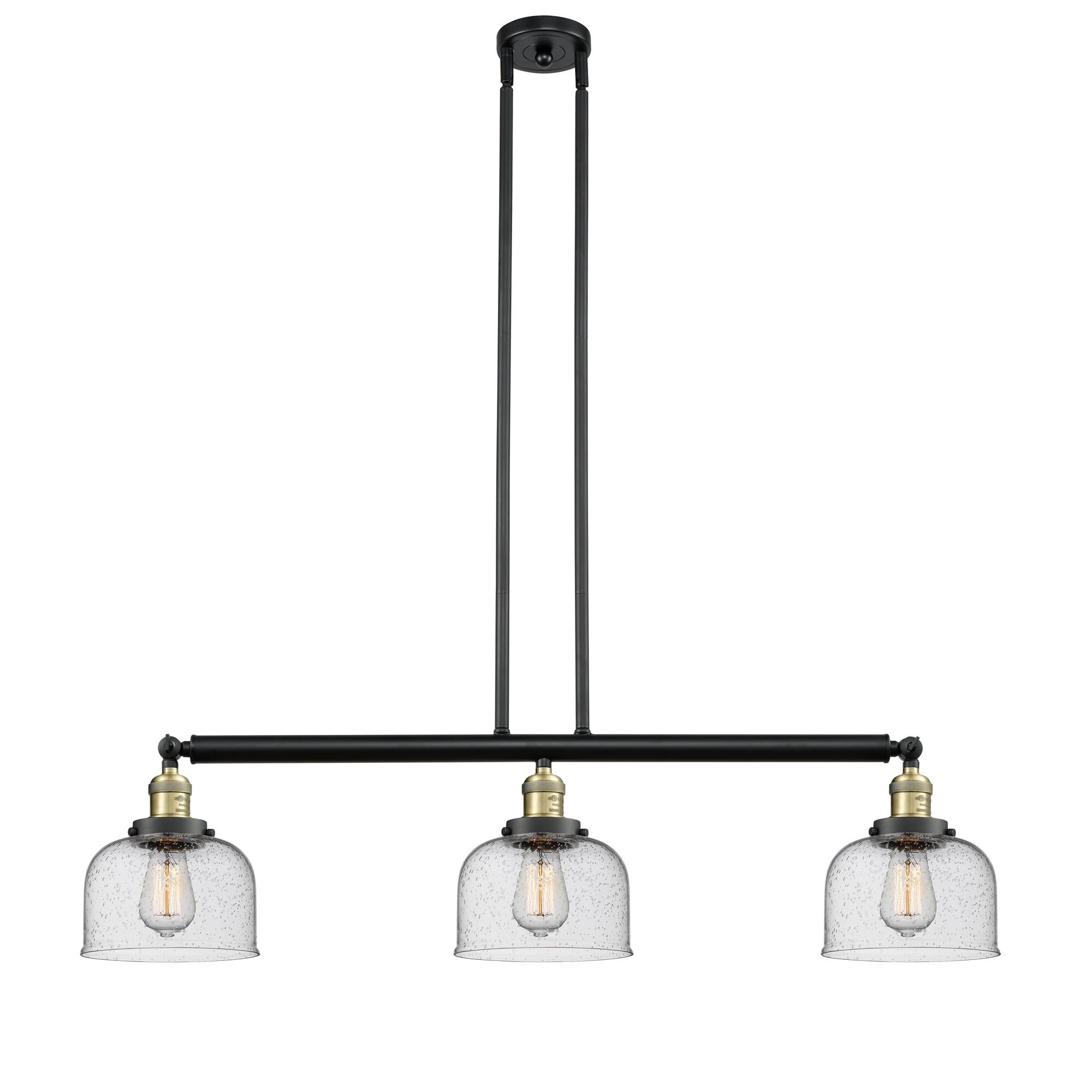Bruno Marashlian Large Bell 41 Inch 3 Light Linear Suspension Light by Innovations Lighting