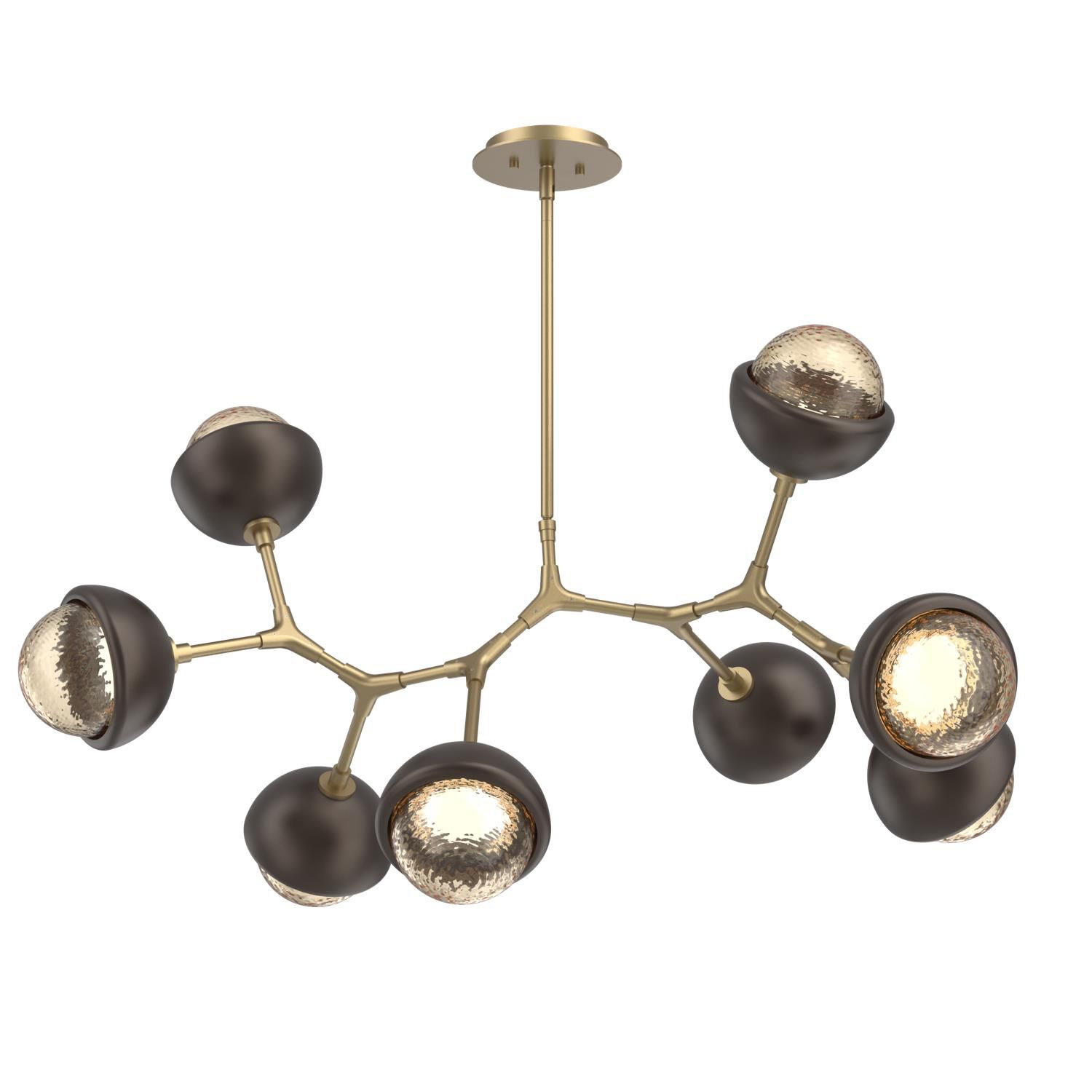 Levi Wilson Cabochon 38 Inch Linear Suspension Light by Hammerton Studio