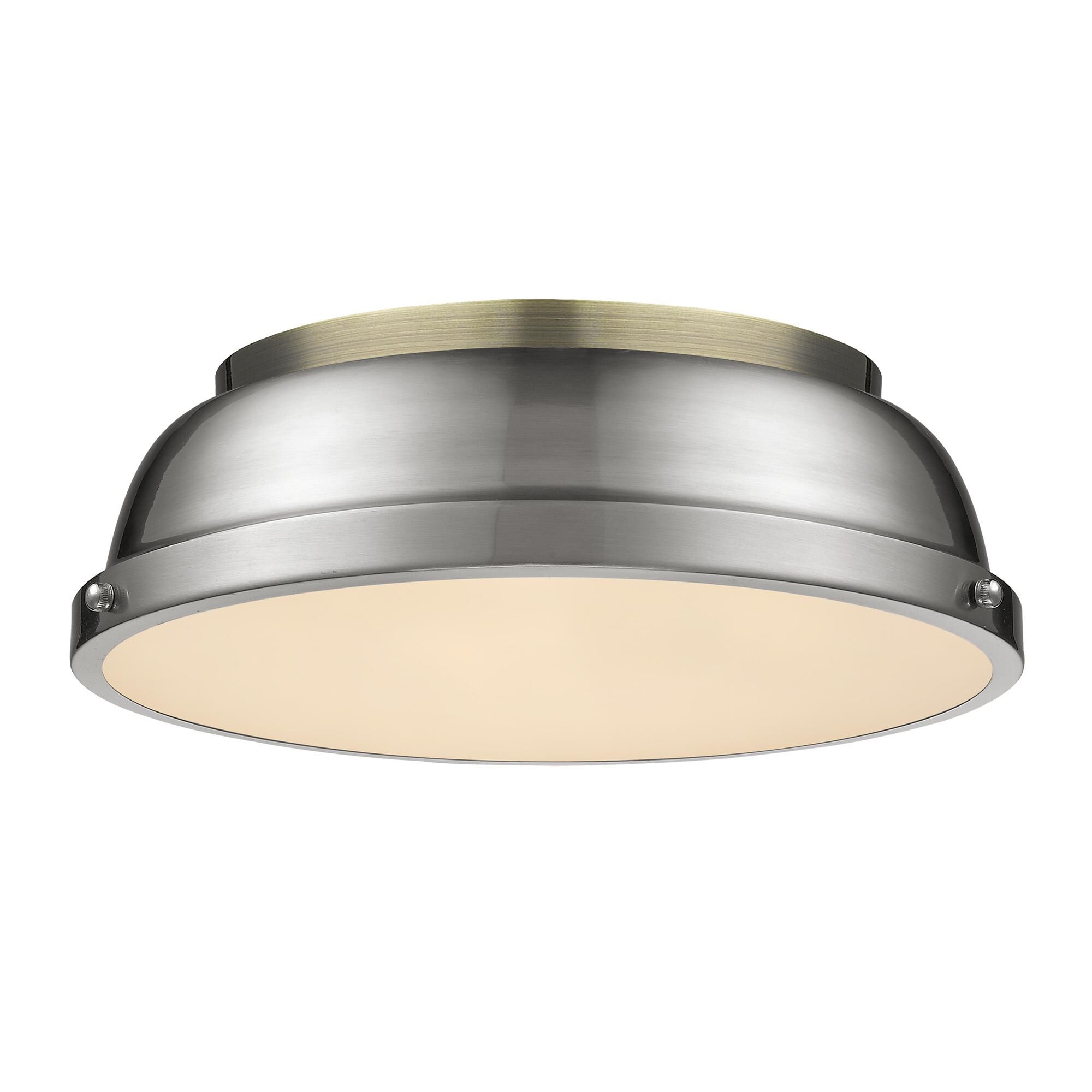Duncan 14 Inch 2 Light Flush Mount by Golden Lighting