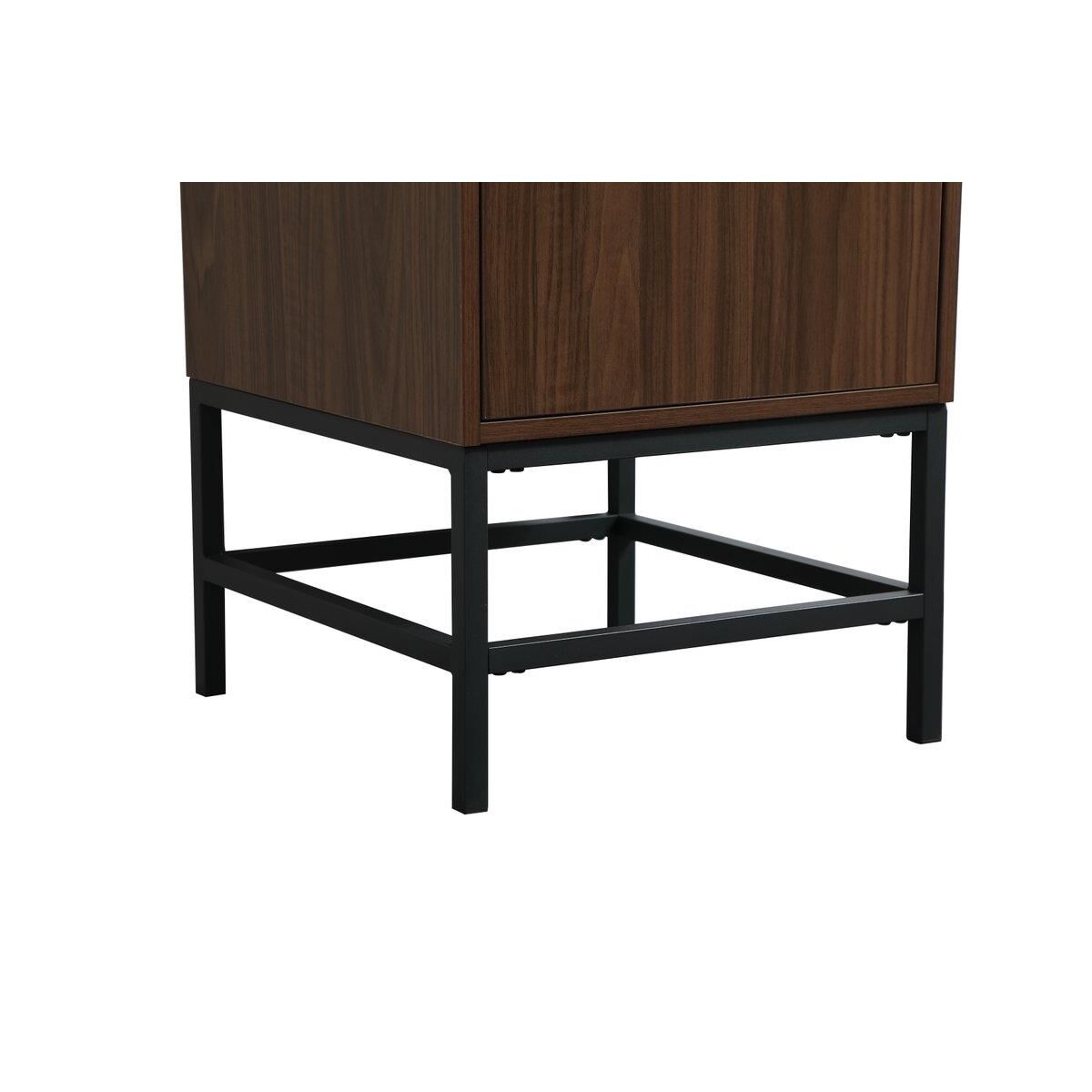 Shown in Walnut finish and Without Backsplash accent