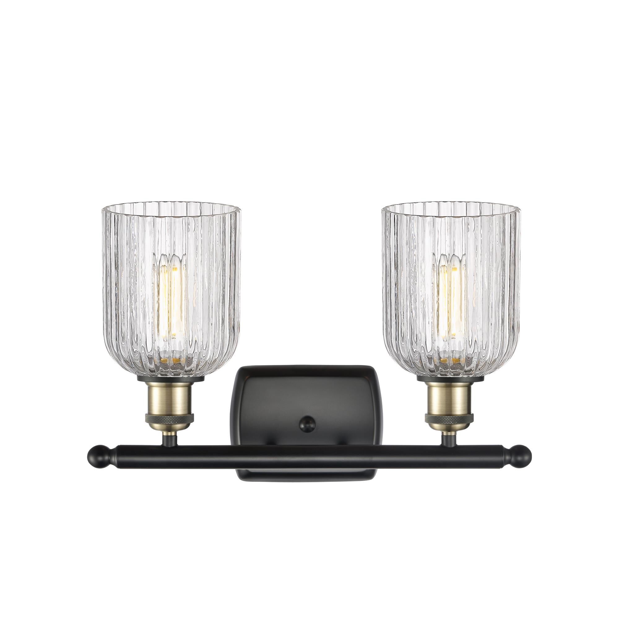 Shown in Black Antique Brass finish and Clear glass