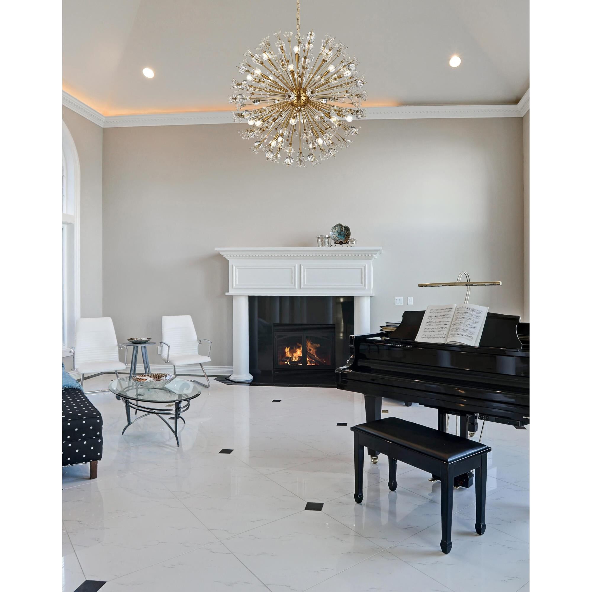 Shown in Gold finish and Royal Cut crystal