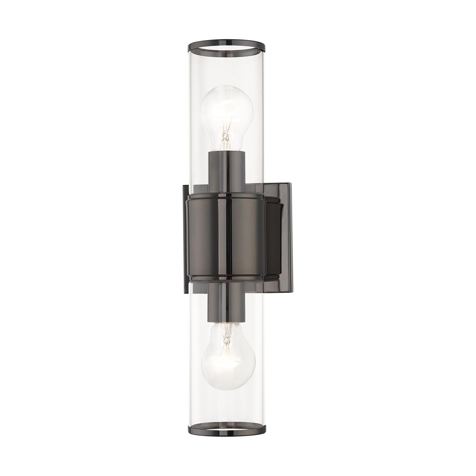 Shown in Black Chrome finish and Clear  glass