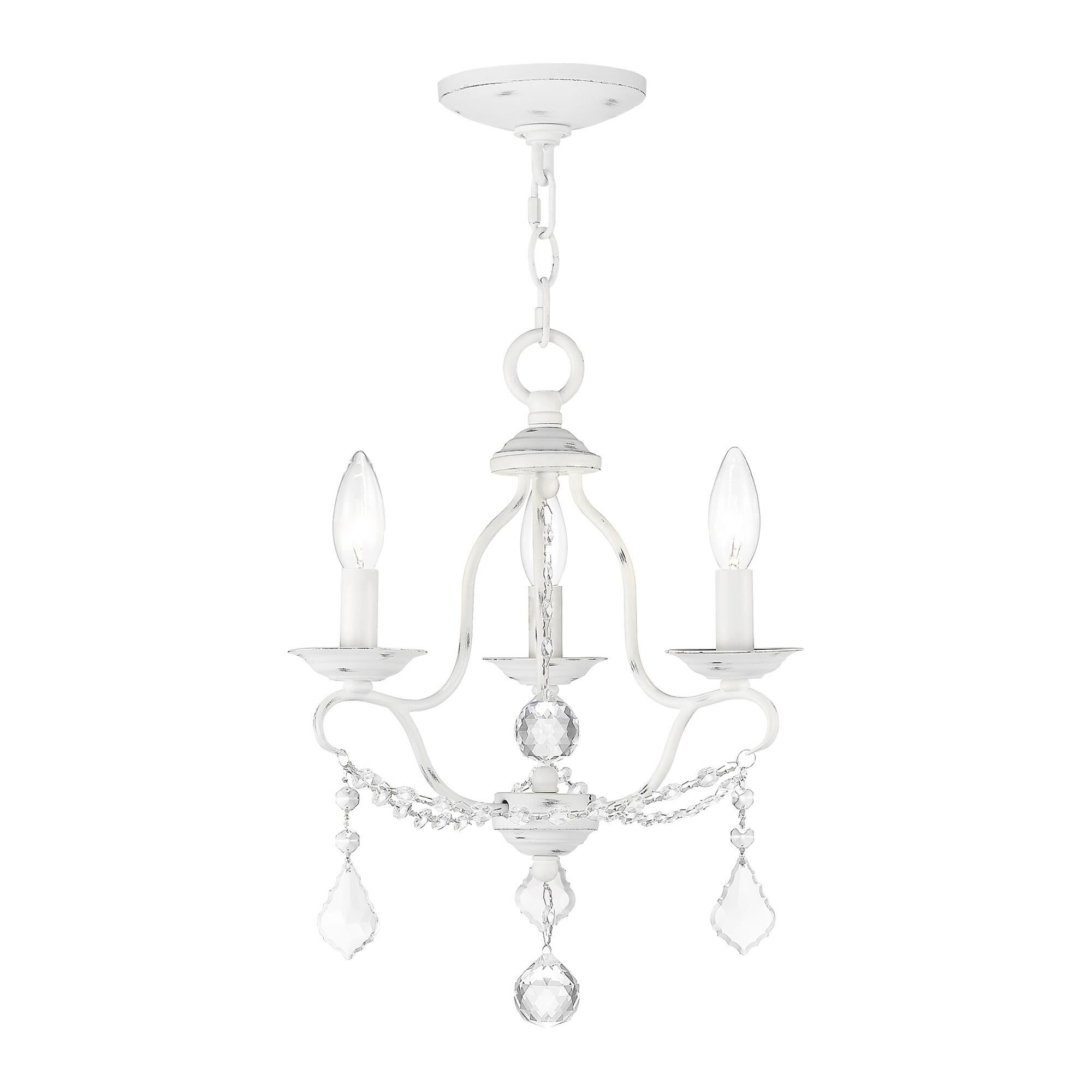 Chesterfield 12 Inch 3 Light Mini Chandelier by Livex Lighting