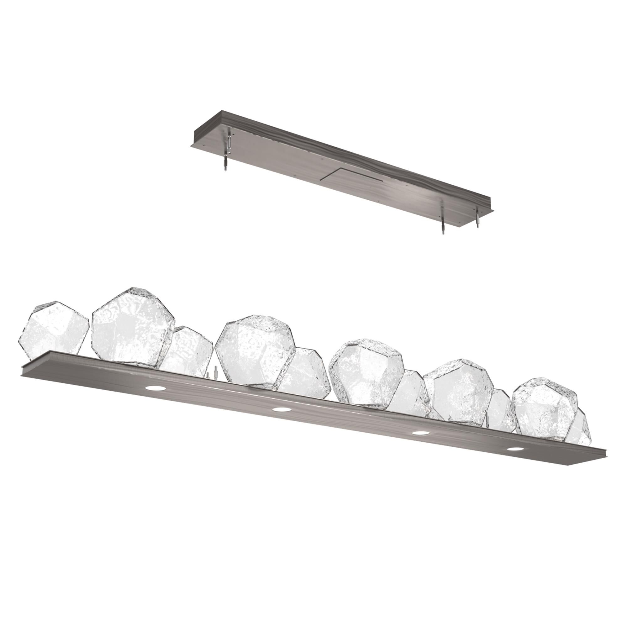 Shown in Gunmetal finish and Clear glass