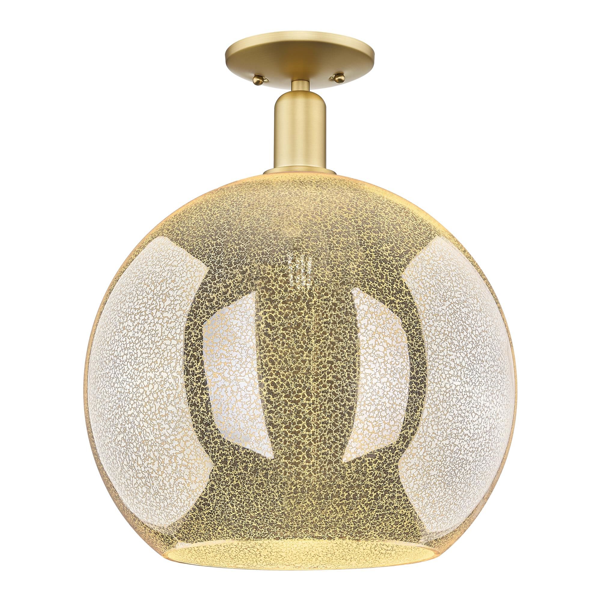 Shown in Satin Gold finish and Mercury glass