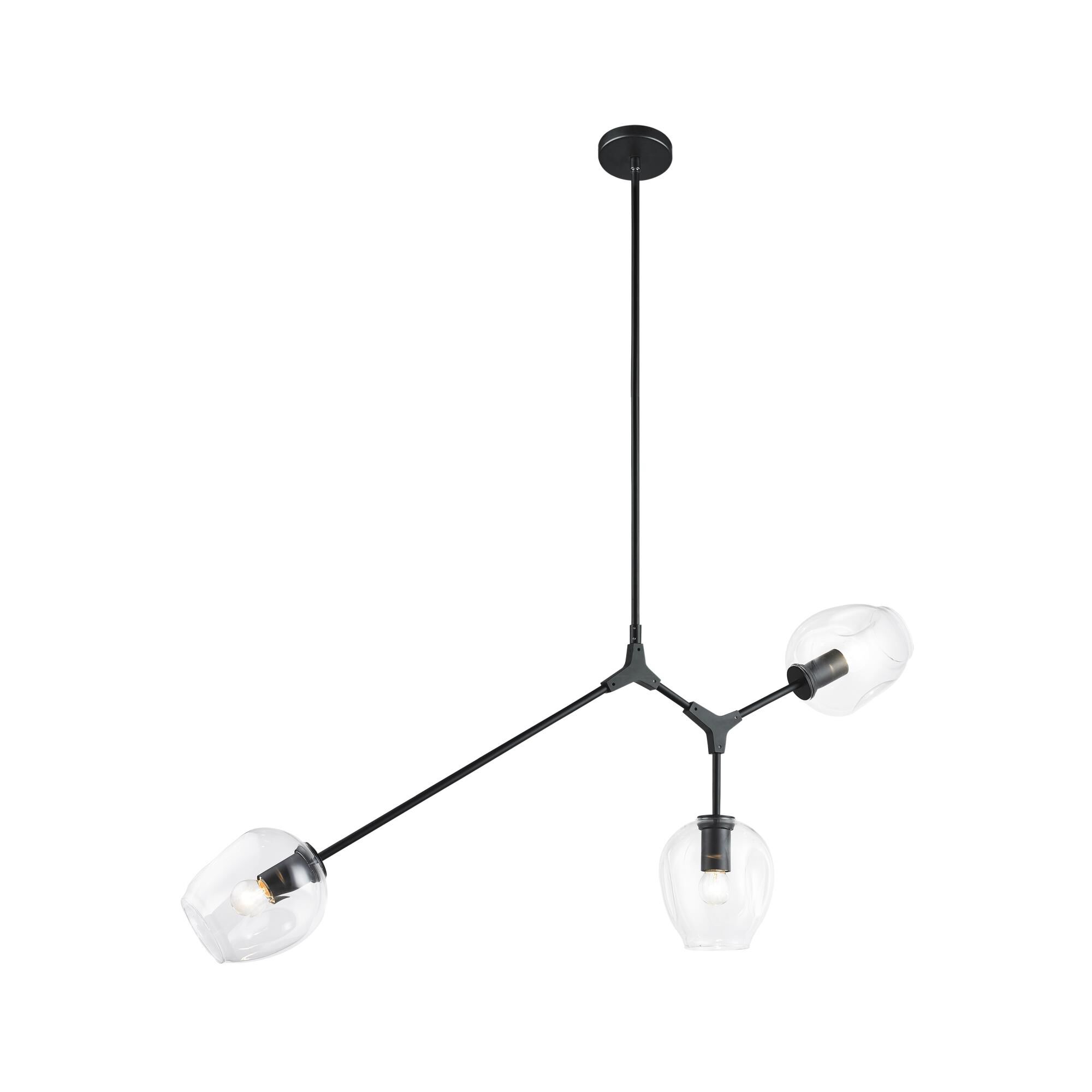 Cherry Blossoms 39 Inch 3 Light Linear Suspension Light by Matteo Lighting