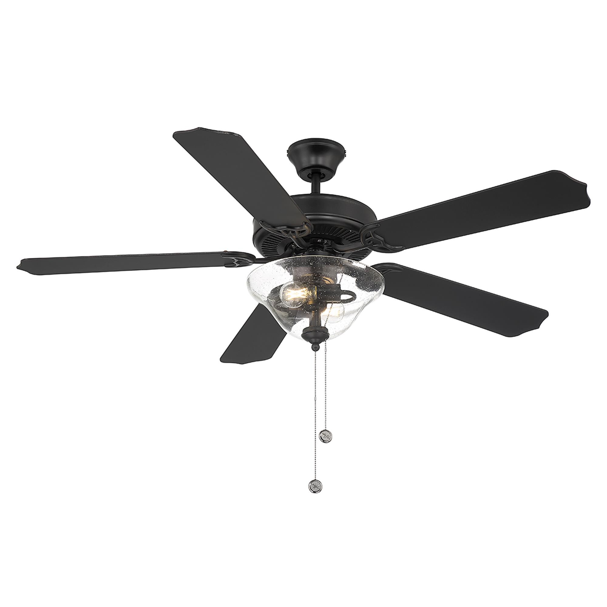 Shown in Matte Black finish and Clear Bubble glass