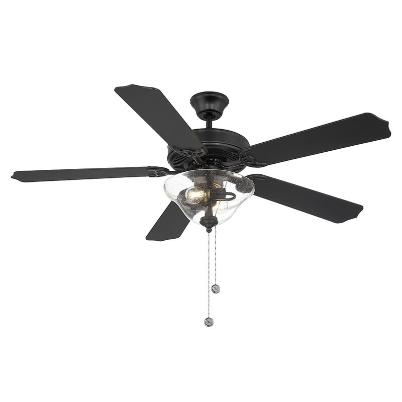 52 Inch Ceiling Fan with Light Kit by Meridian Lighting
