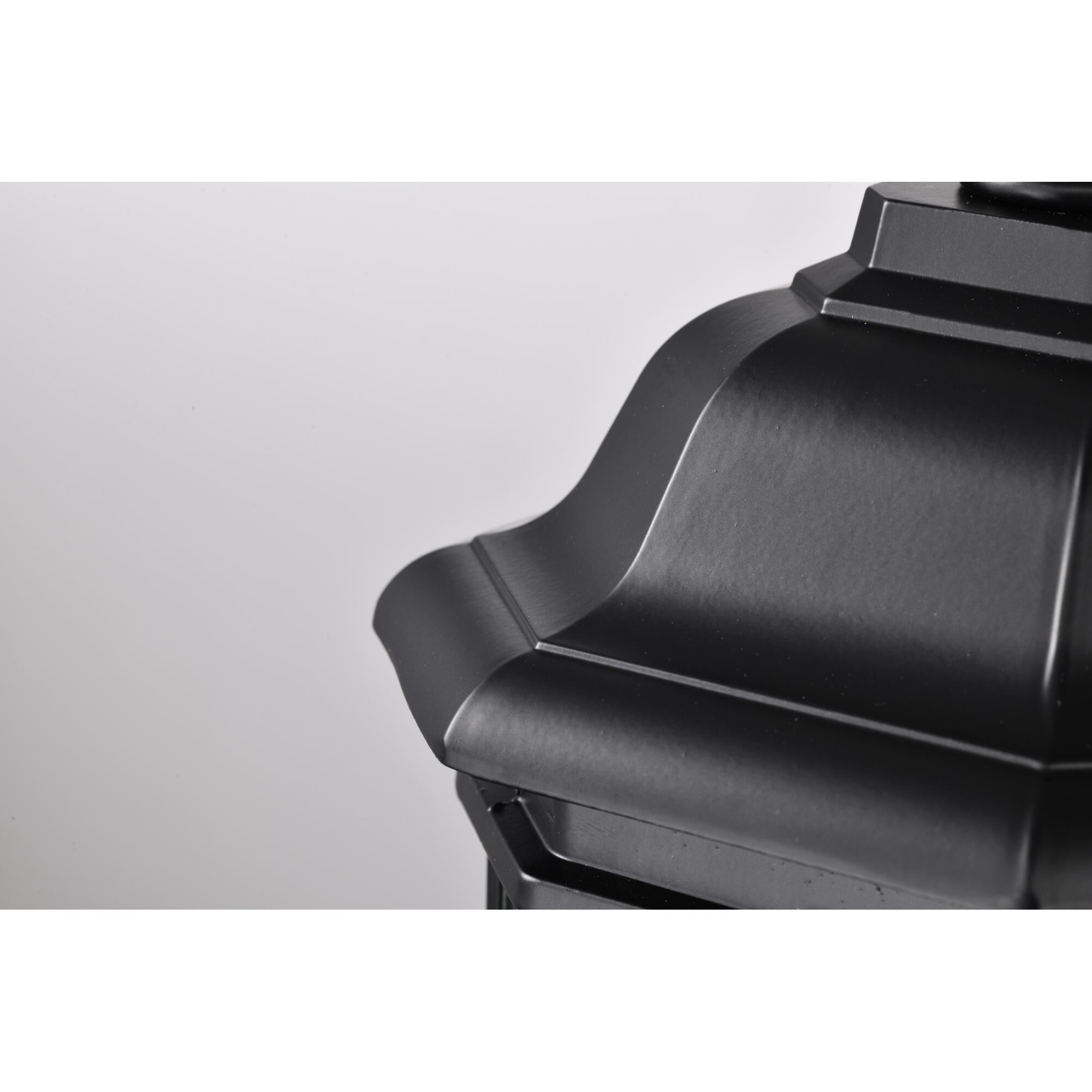 Shown in Matte Black finish and Clear glass and Clear shade