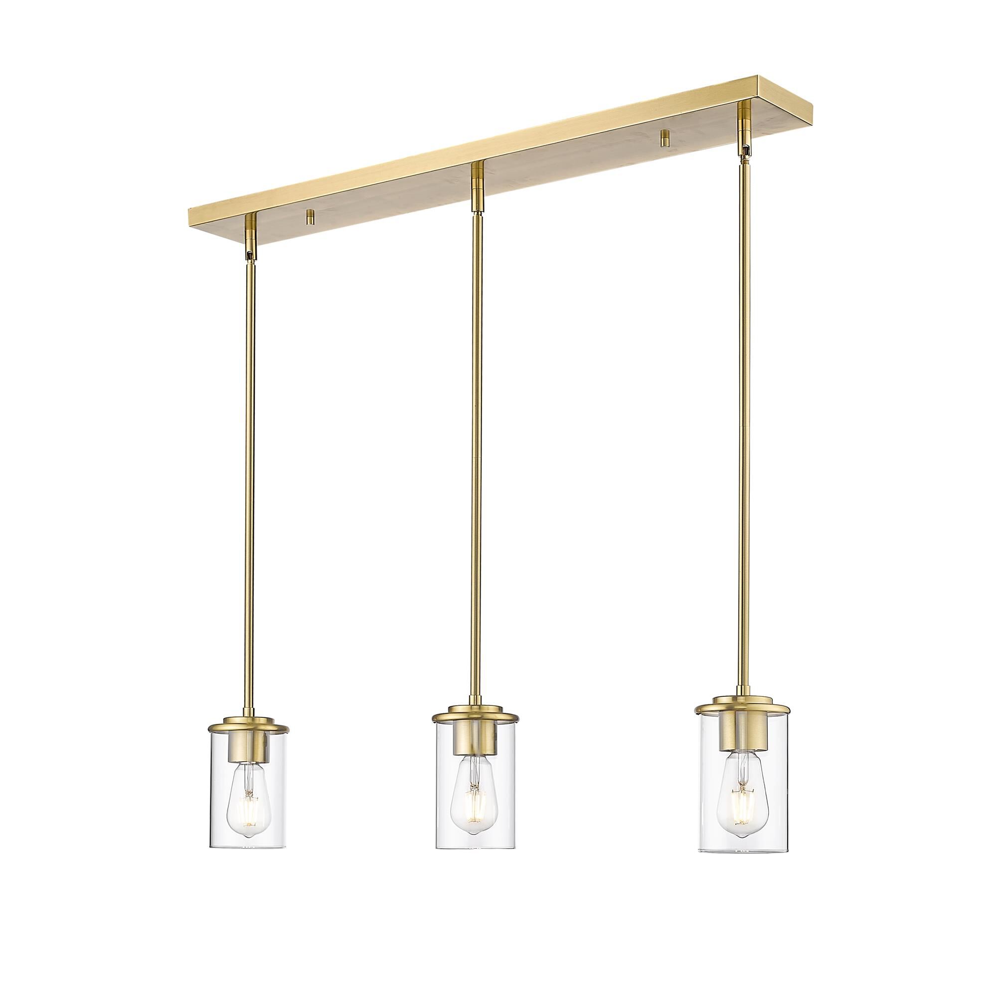 Shown in Luxe Gold finish and Clear glass and Clear shade