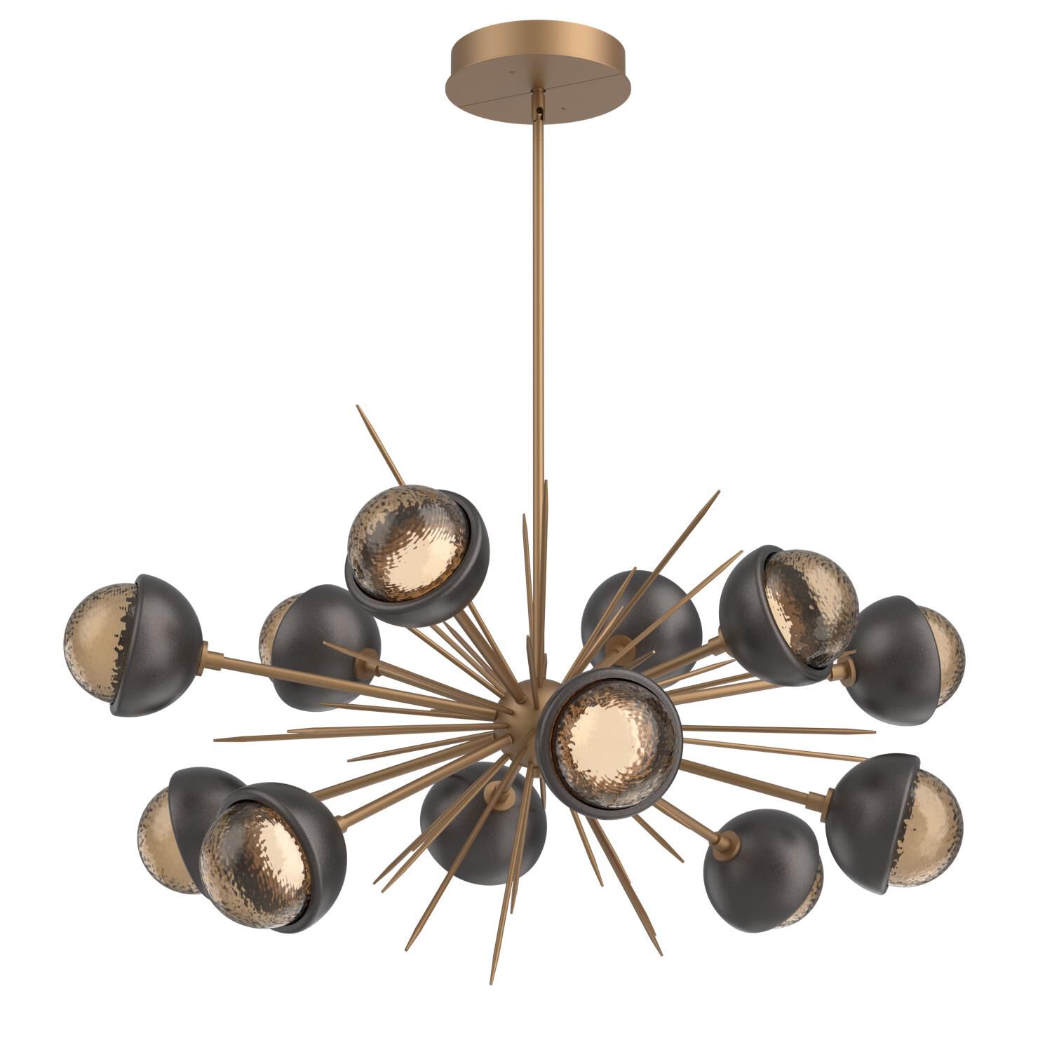 Shown in Novel Brass finish and Bronze glass and Graphite accent