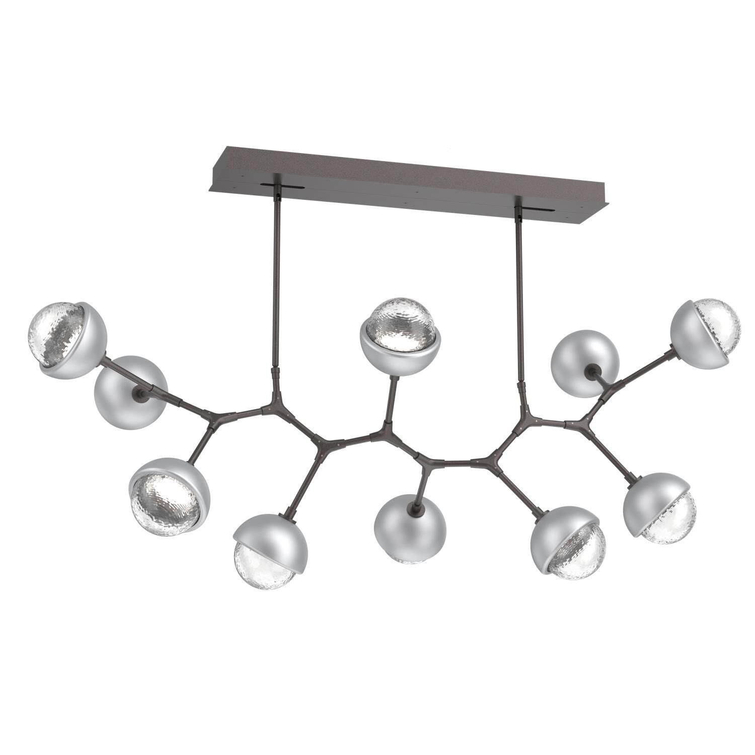 Shown in Graphite finish and Clear glass and Classic Silver accent