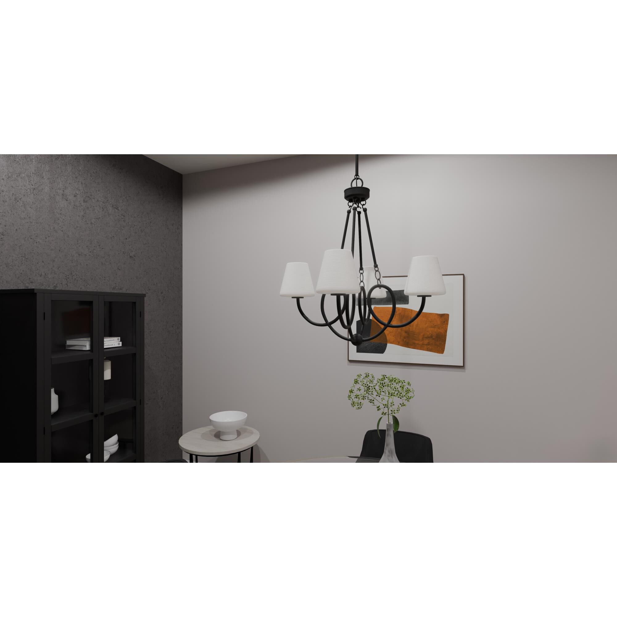 Atkins 27 Inch 4 Light Chandelier by Quoizel