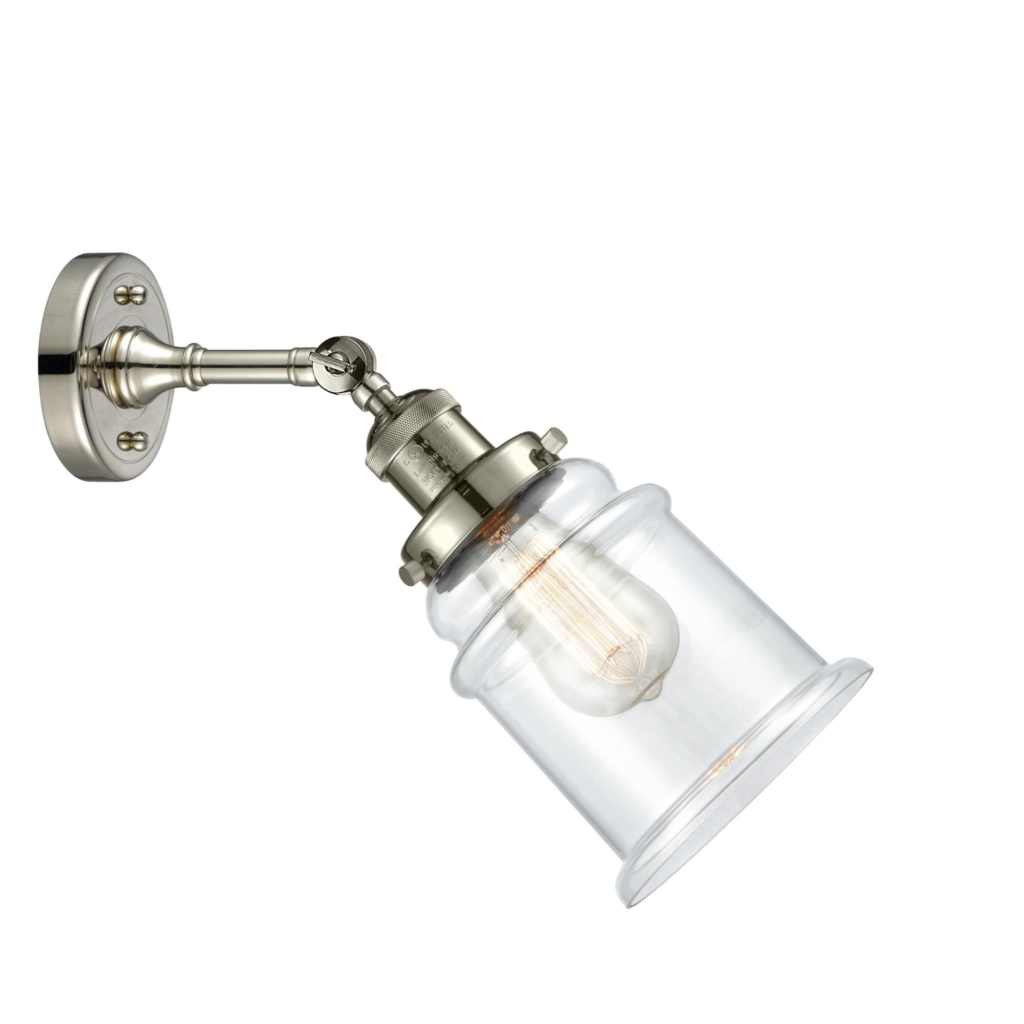 Shown in Polished Nickel finish and Clear glass and None accent