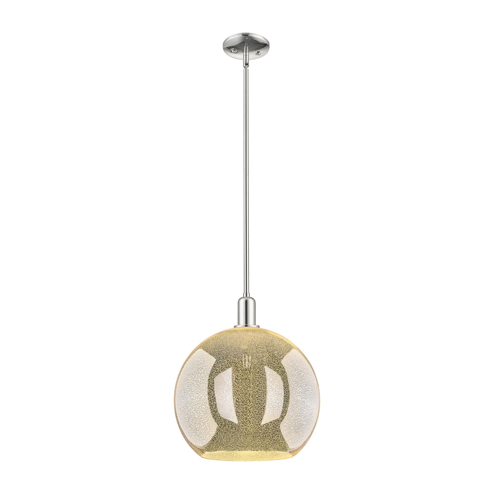 Shown in Polished Nickel finish and Mercury glass