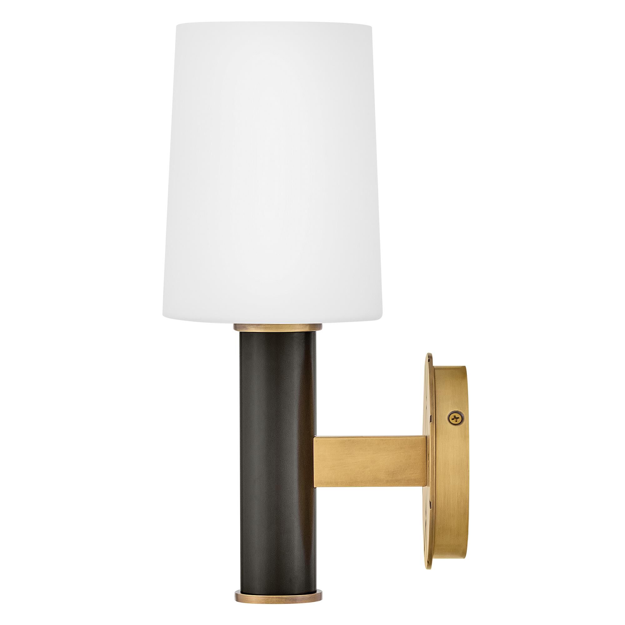 Shown in Heritage Brass finish and Etched Opal glass and Black Oxide accent