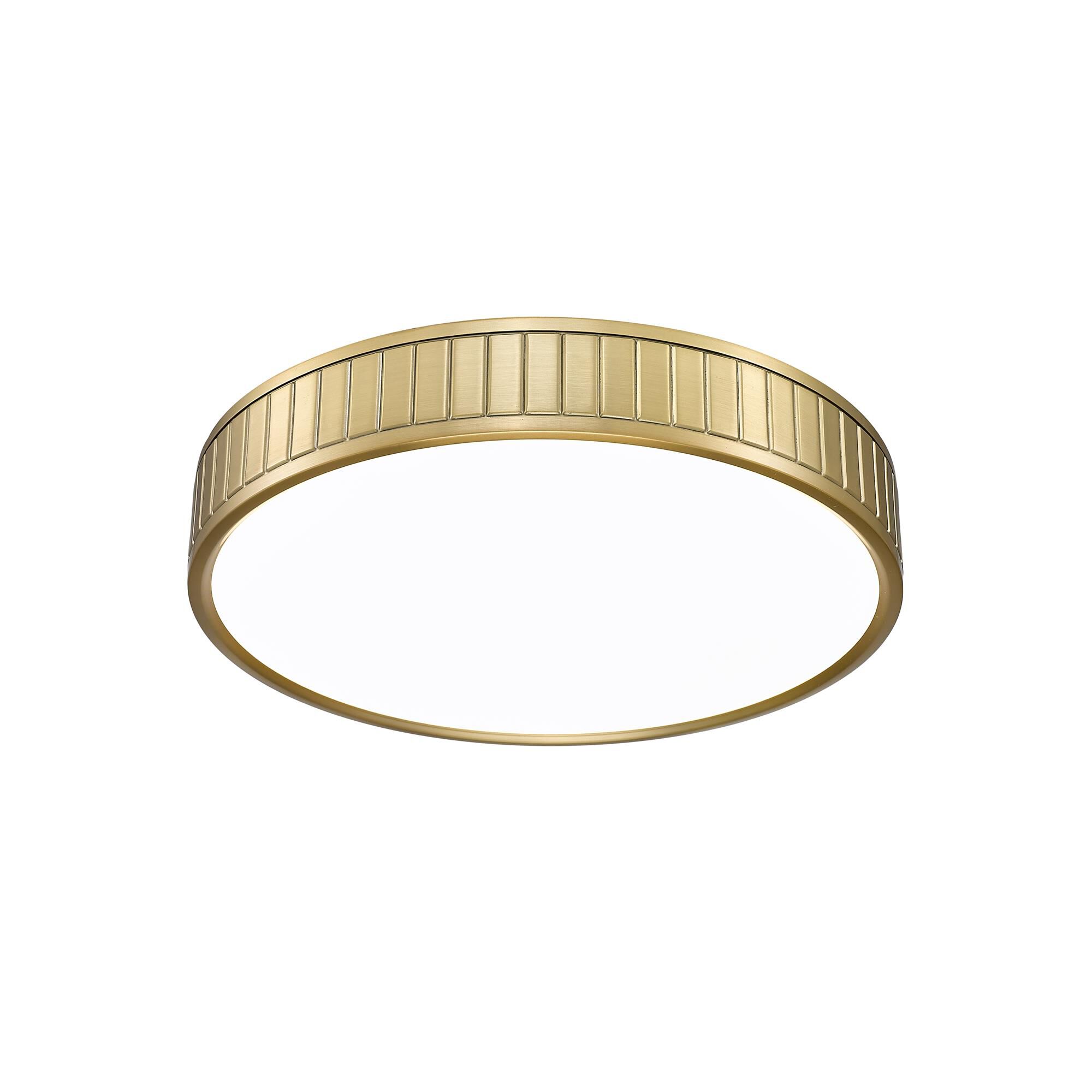 Shown in Modern Gold finish and Frosted glass and Frosted shade