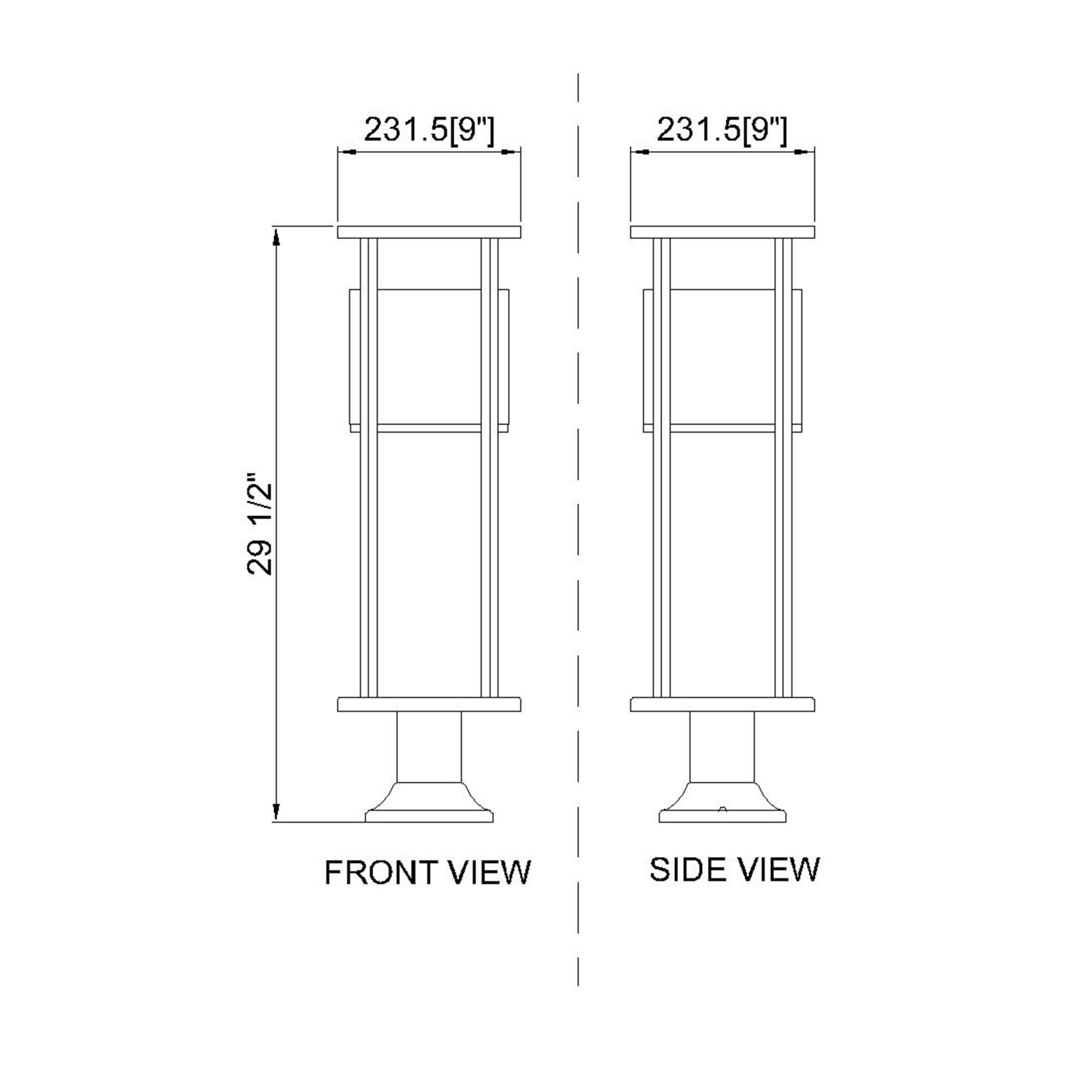 Z-Lite Luca 23 Inch Tall LED Outdoor Pier Lamp