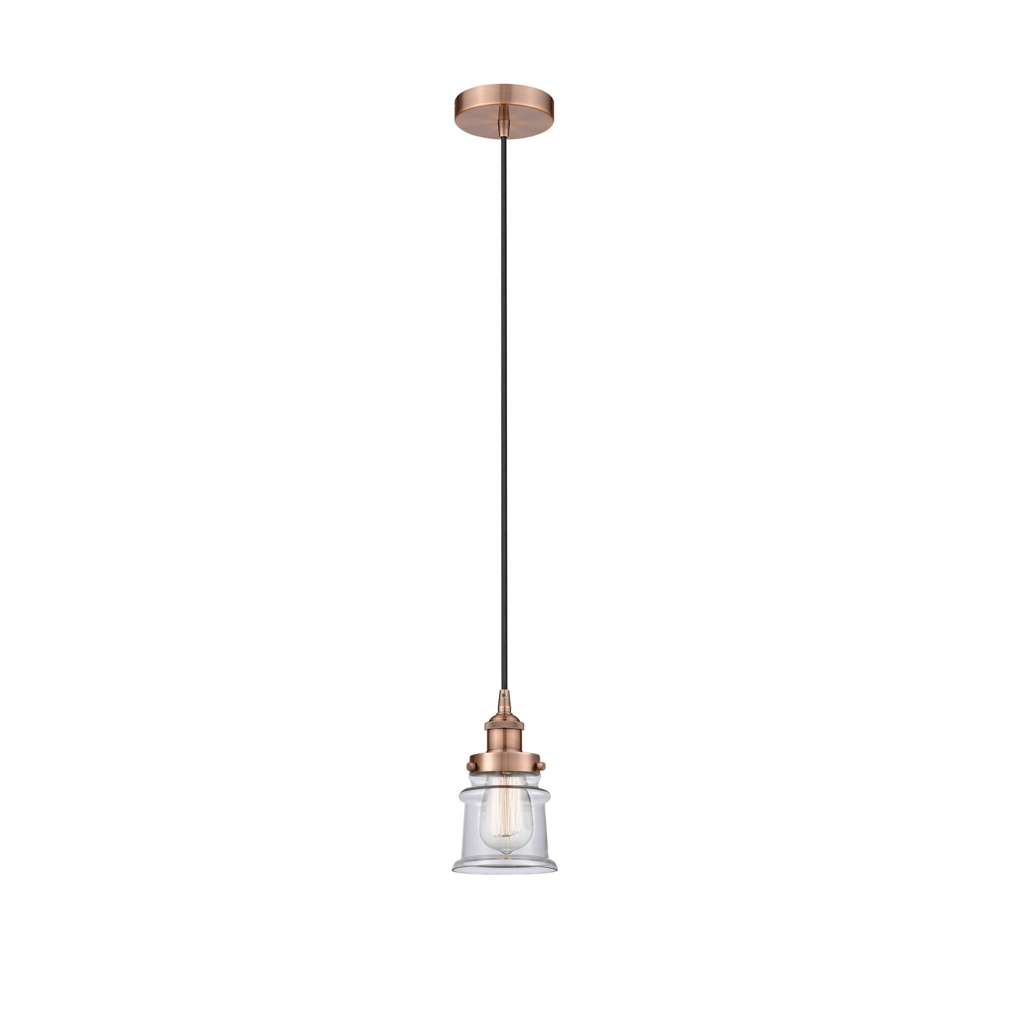 Shown in Antique Copper finish and Clear glass