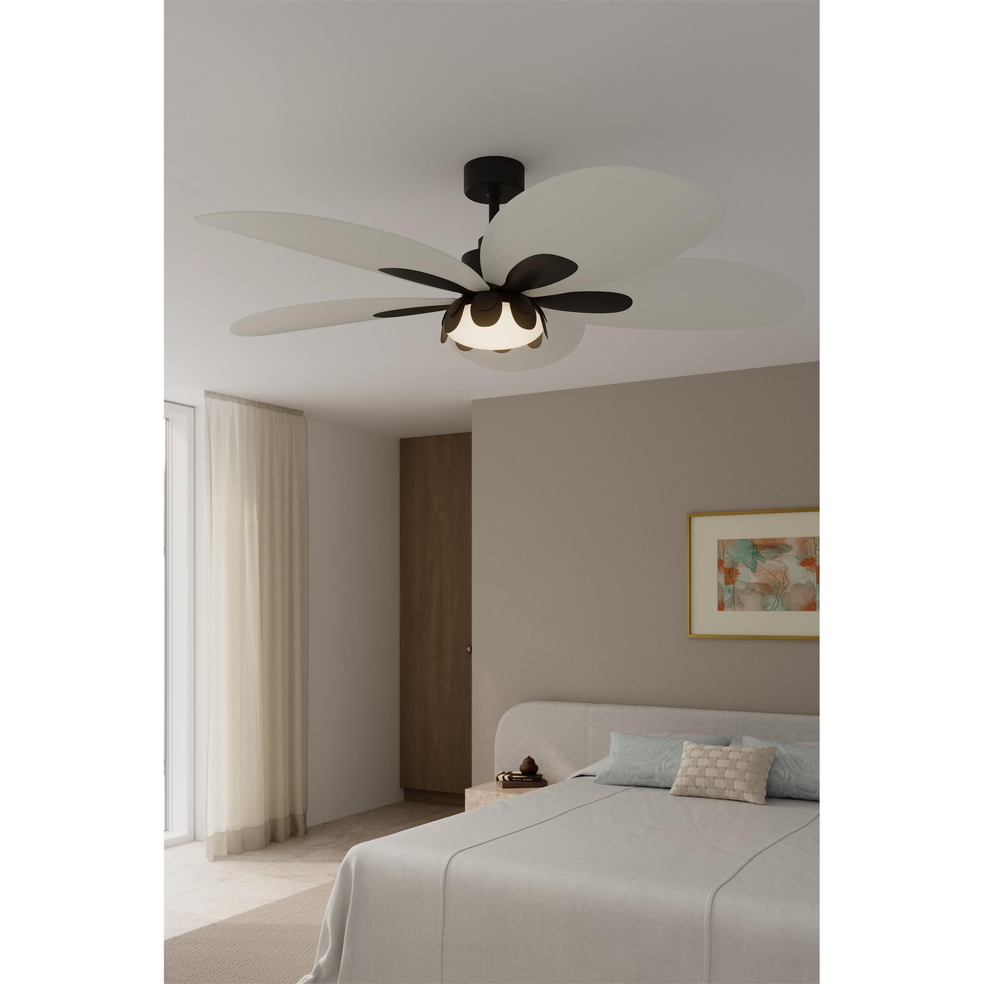 Shown in Dark Bronze finish and Etched Opal glass