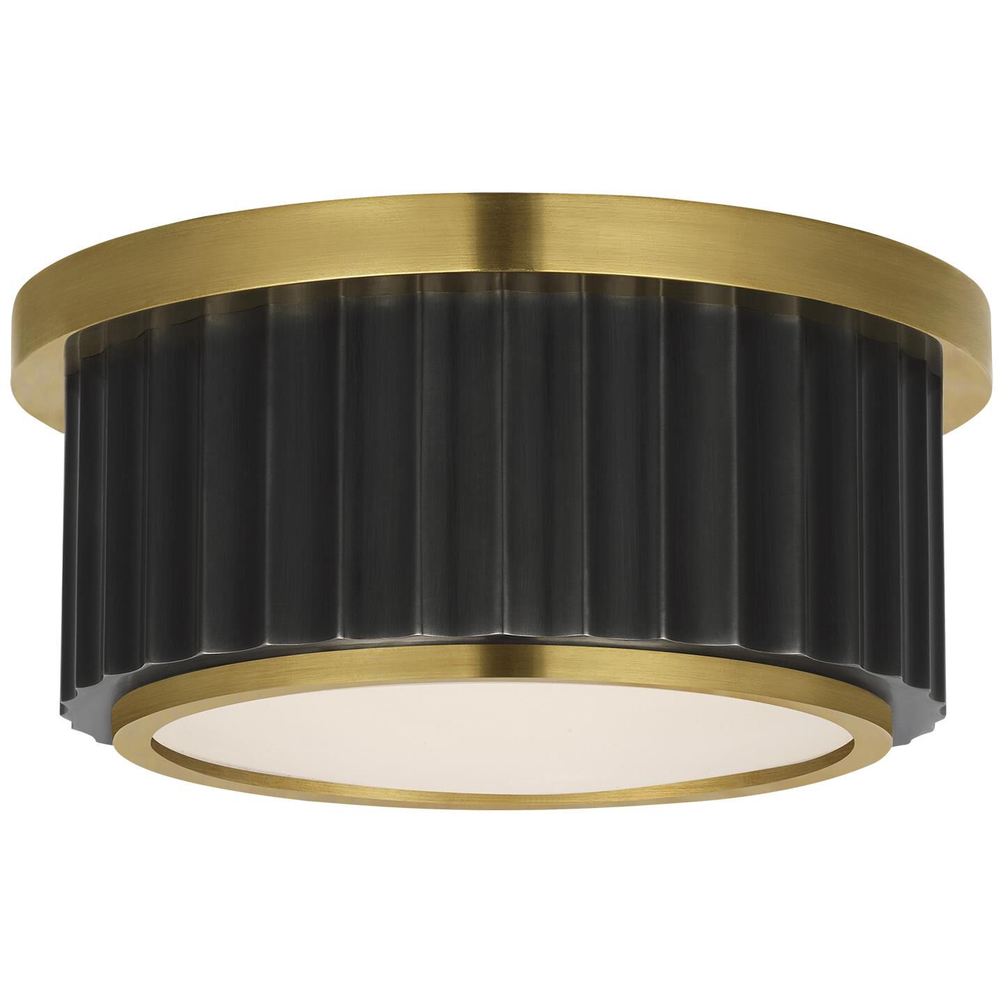 Shown in Bronze and Natural Brass finish and Frosted glass