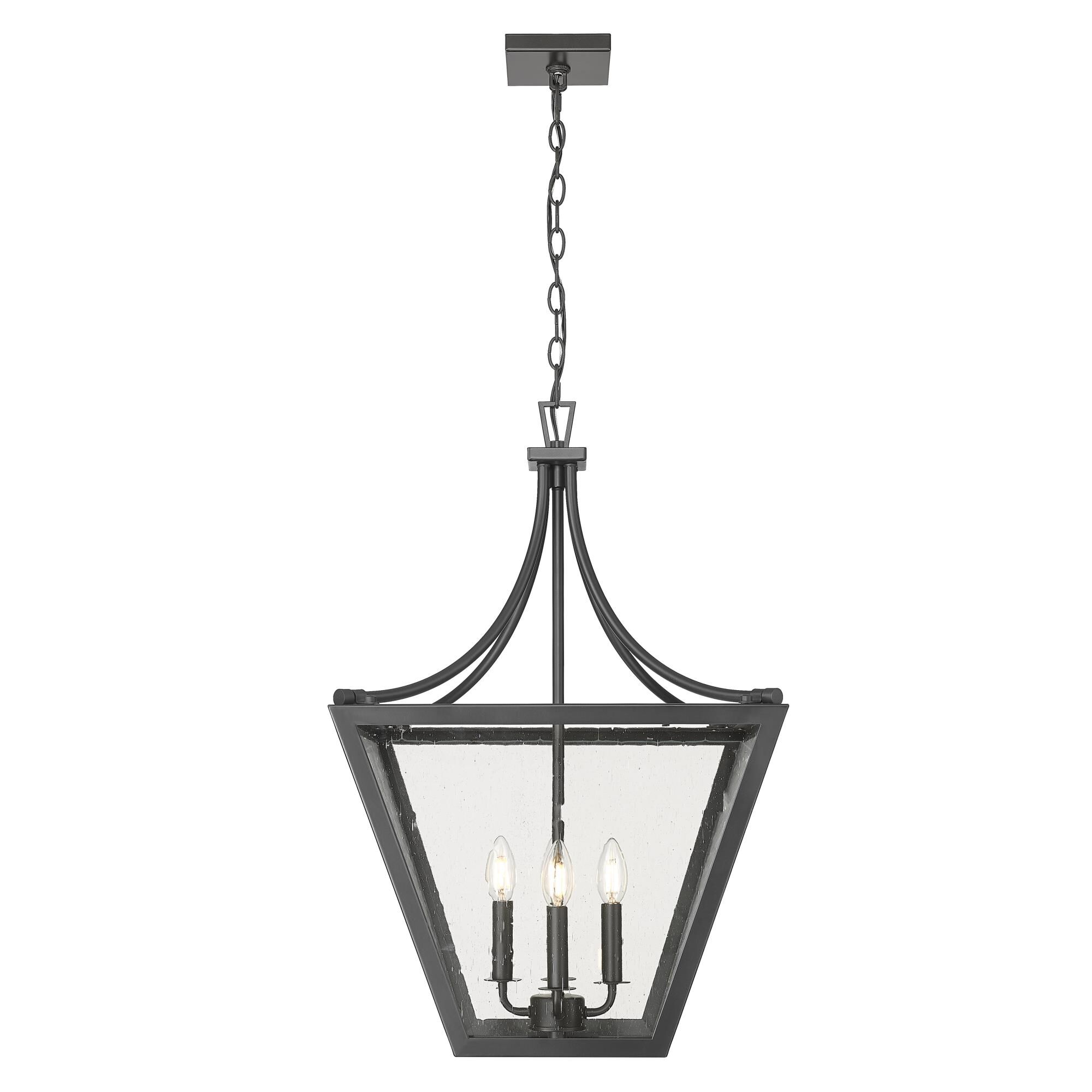 Shown in Iron Ore finish and Clear Seedy glass