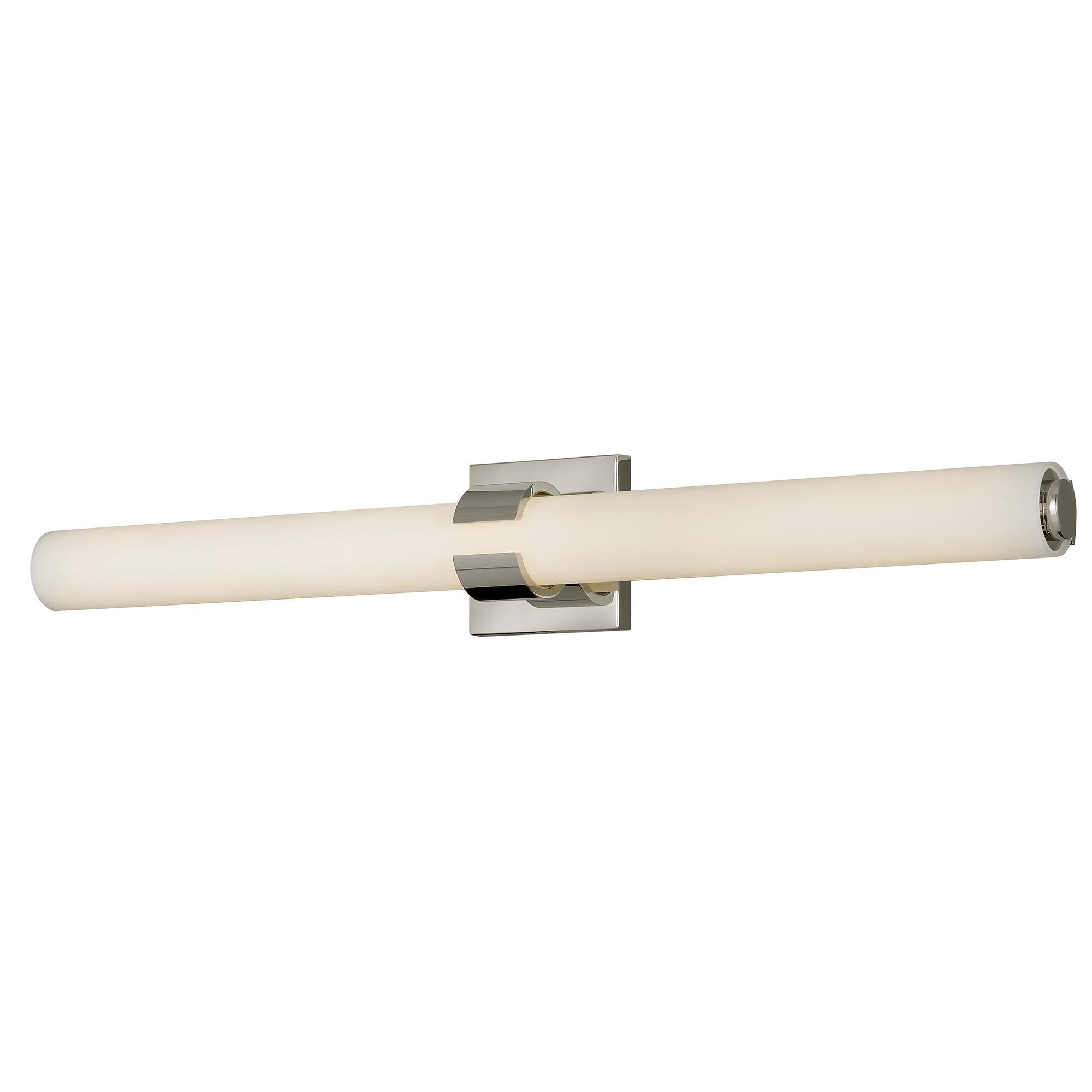 Shown in Polished Nickel finish and Etched White glass