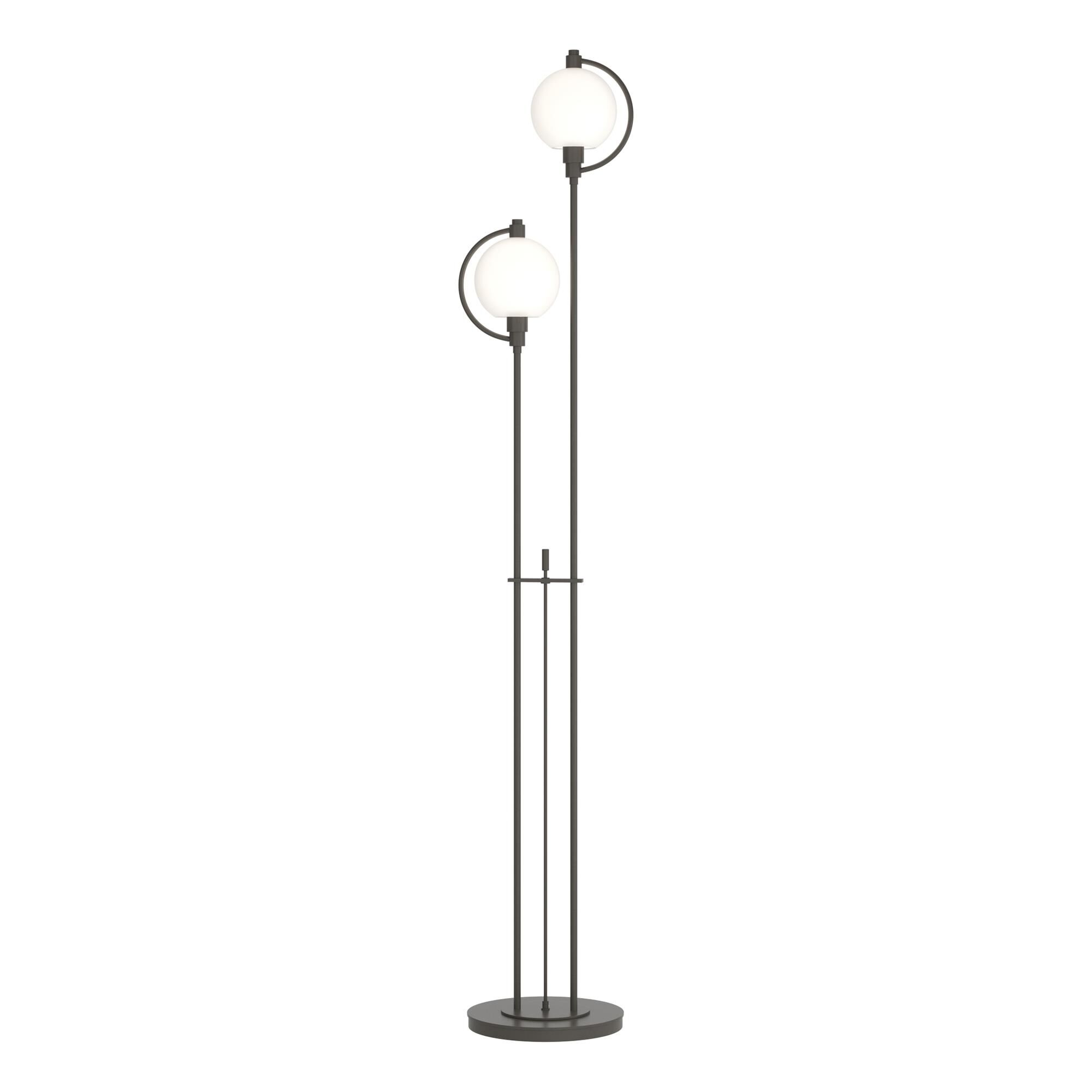 Shown in Dark Smoke finish and Opal  glass