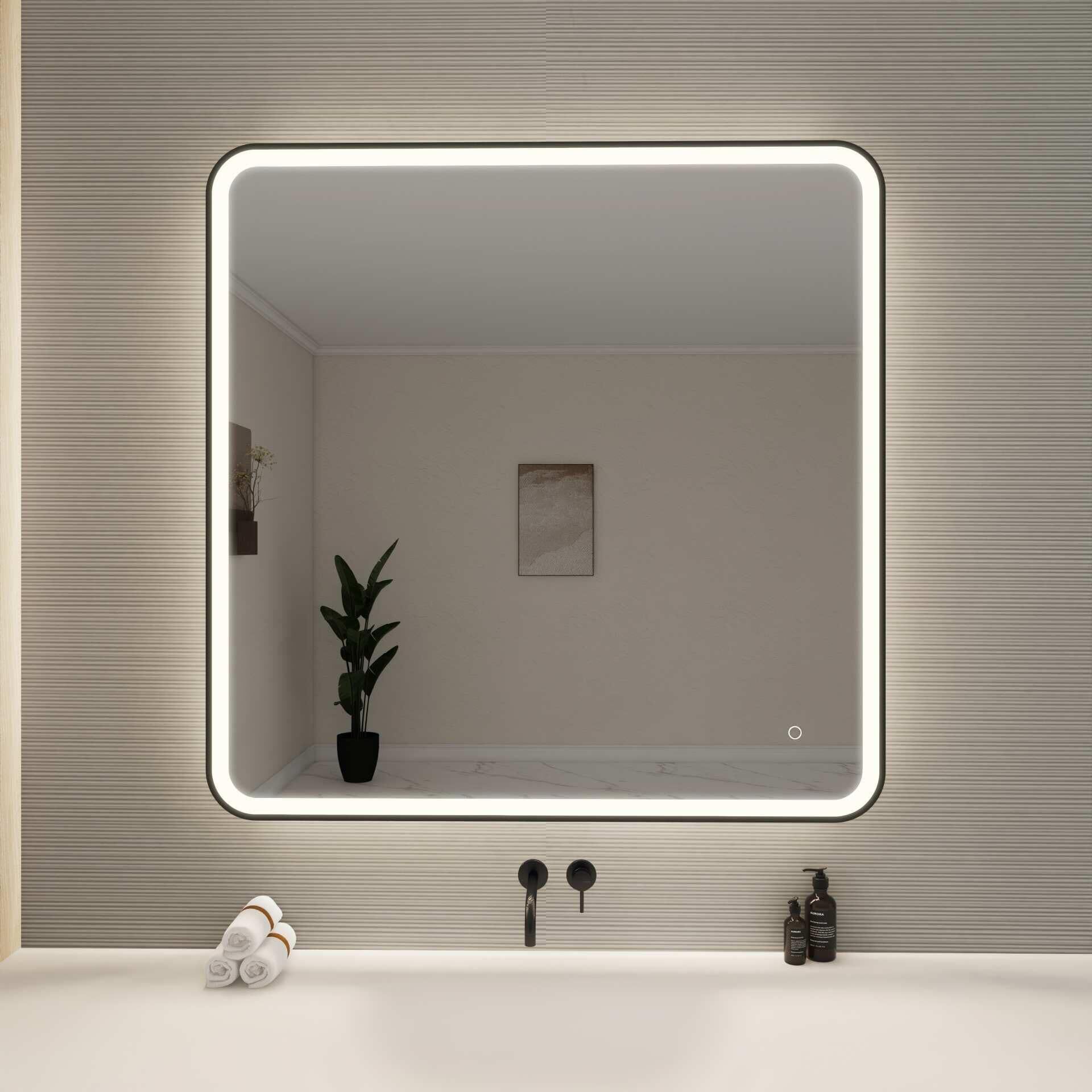 Harmoni 42 Inch Round LED Lighted Mirror by Elegant Decor