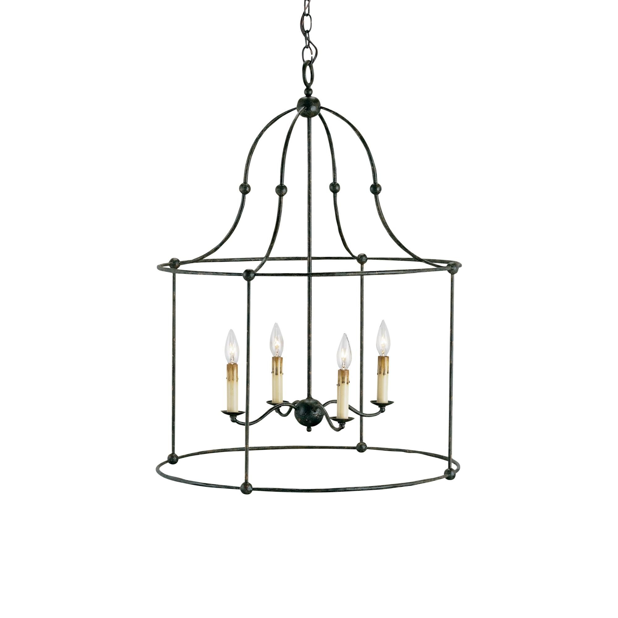 Fitzjames 25 Inch Cage Pendant by Currey and Company
