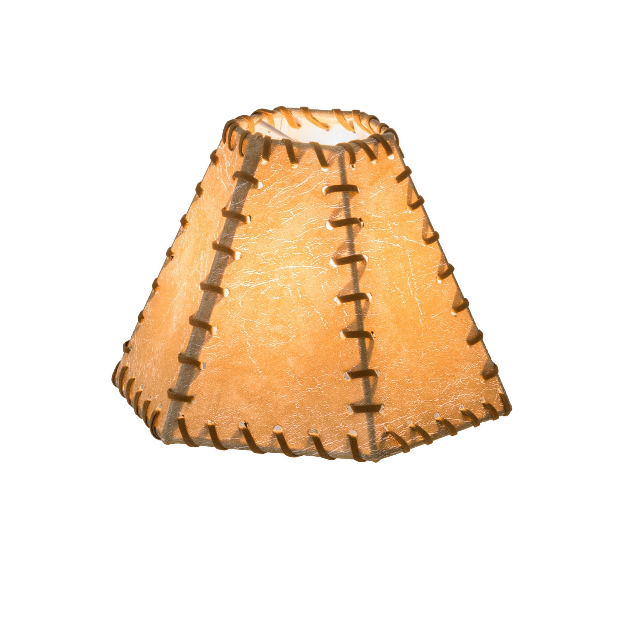 Faux Leather Tan Mini Lamp Shade by Meyda Lighting