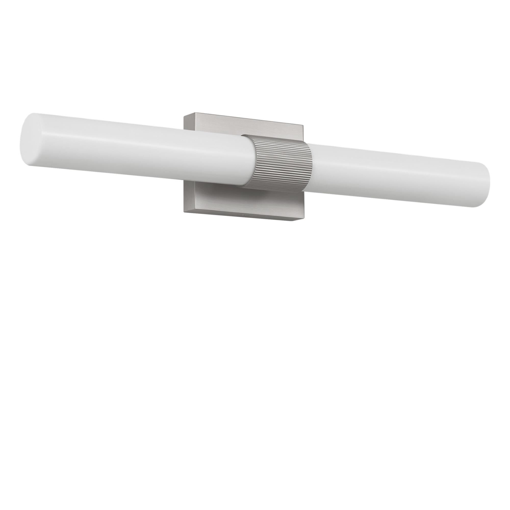 Shown in Brushed Nickel finish and White Acrylic shade