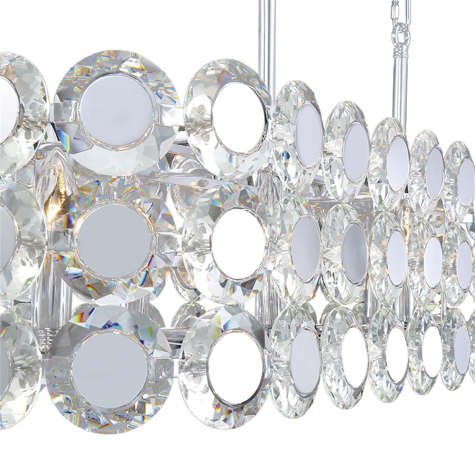 Shown in Chrome finish and K9 Crystal glass