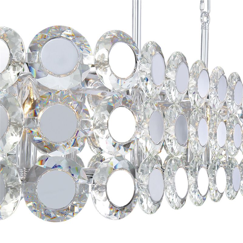 Perrene 40 Inch 8 Light Linear Suspension Light by Eurofase Lighting