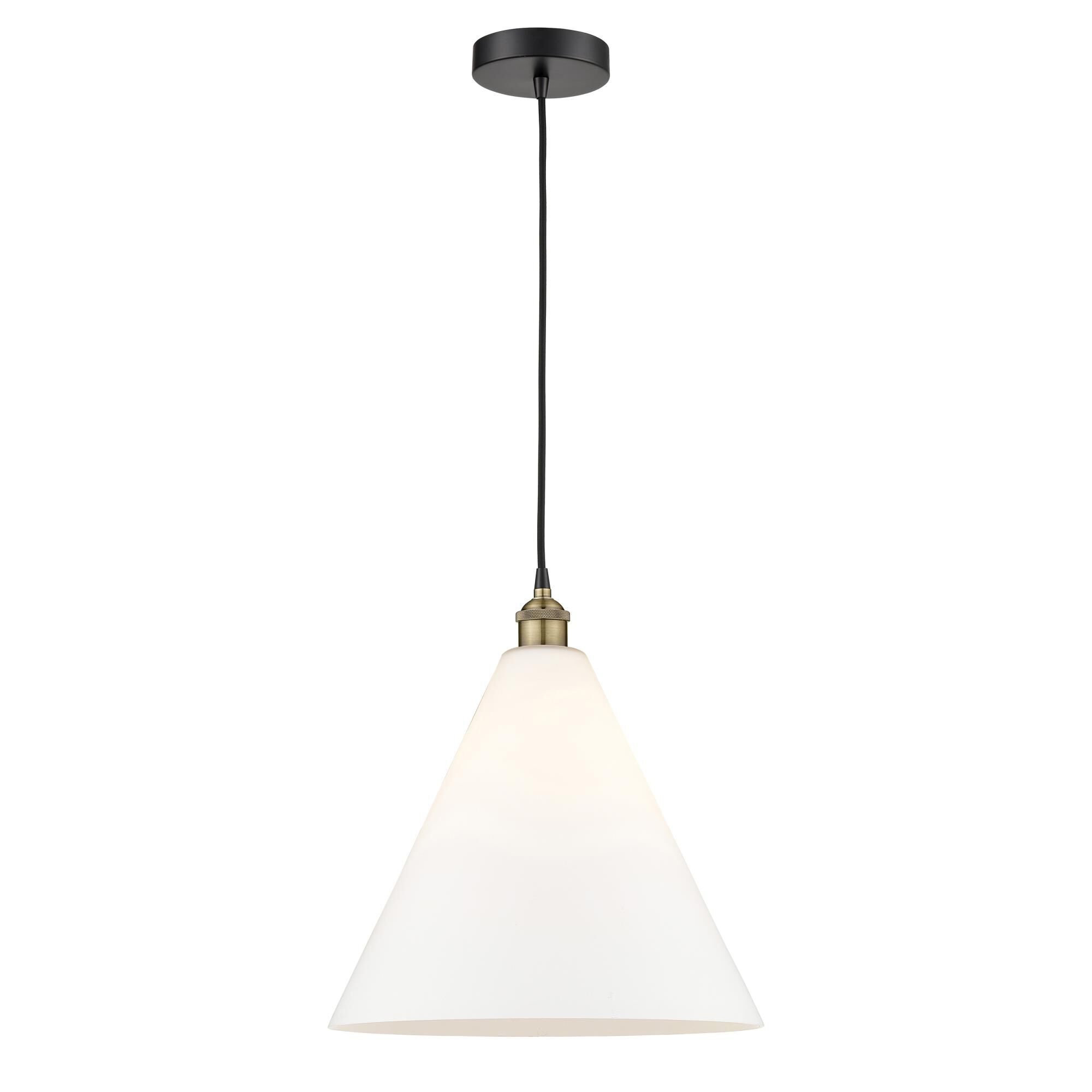 Bruno Marashlian Edison Cone 16 Inch Large Pendant by Innovations Lighting