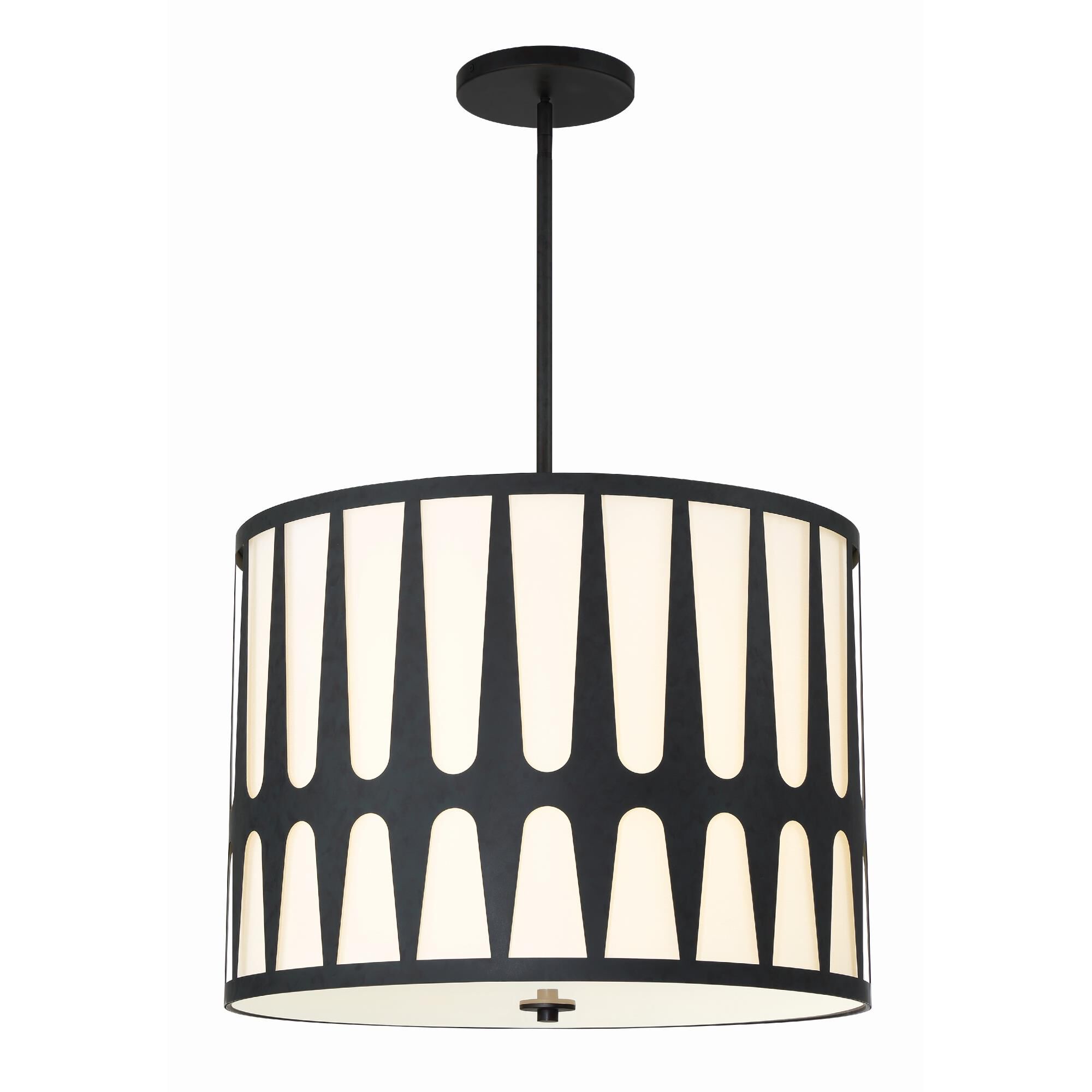 Shown in Black finish and Fabric shade